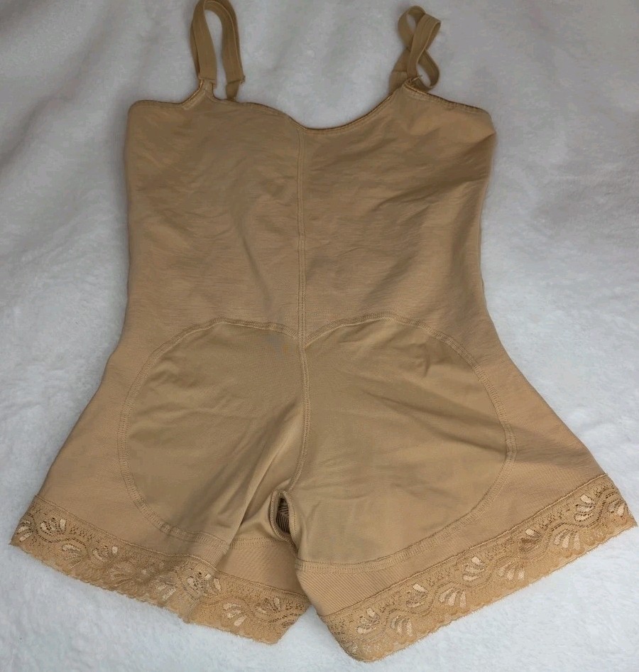 LEONISA XL Shapewear Boyshort Bottom Body Shaper Tan Beige Nude 018678N