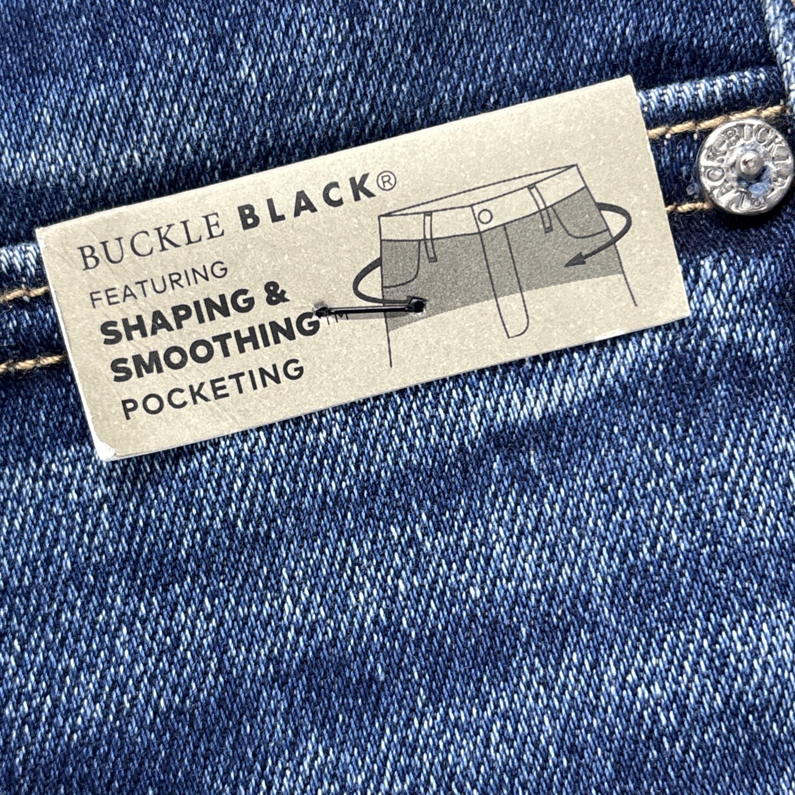 Buckle Black Fit No 53 Cropped Straight Jeans Womens fIT-28×27 TAG-27×28 NEW