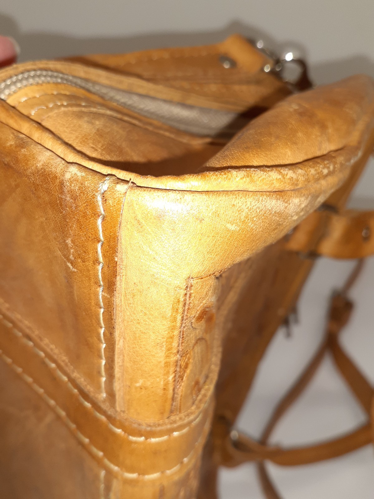 VTG FORCE TEN CLASSIC Handmade Tooled Leather Purse Paraguay