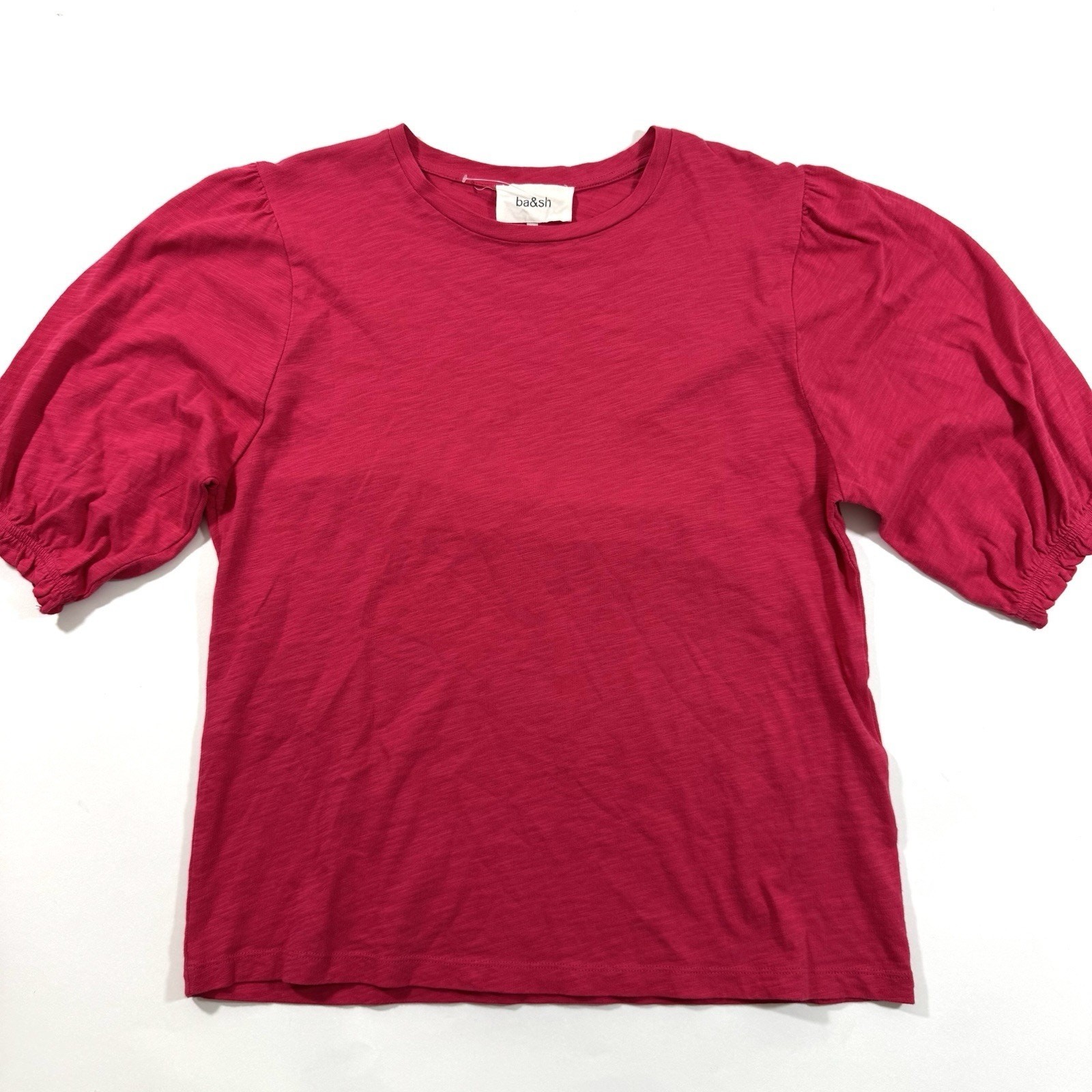 Ba&sh Vasco Puff Sleeve Tee Shirt Pink Size 3 US Large Bash