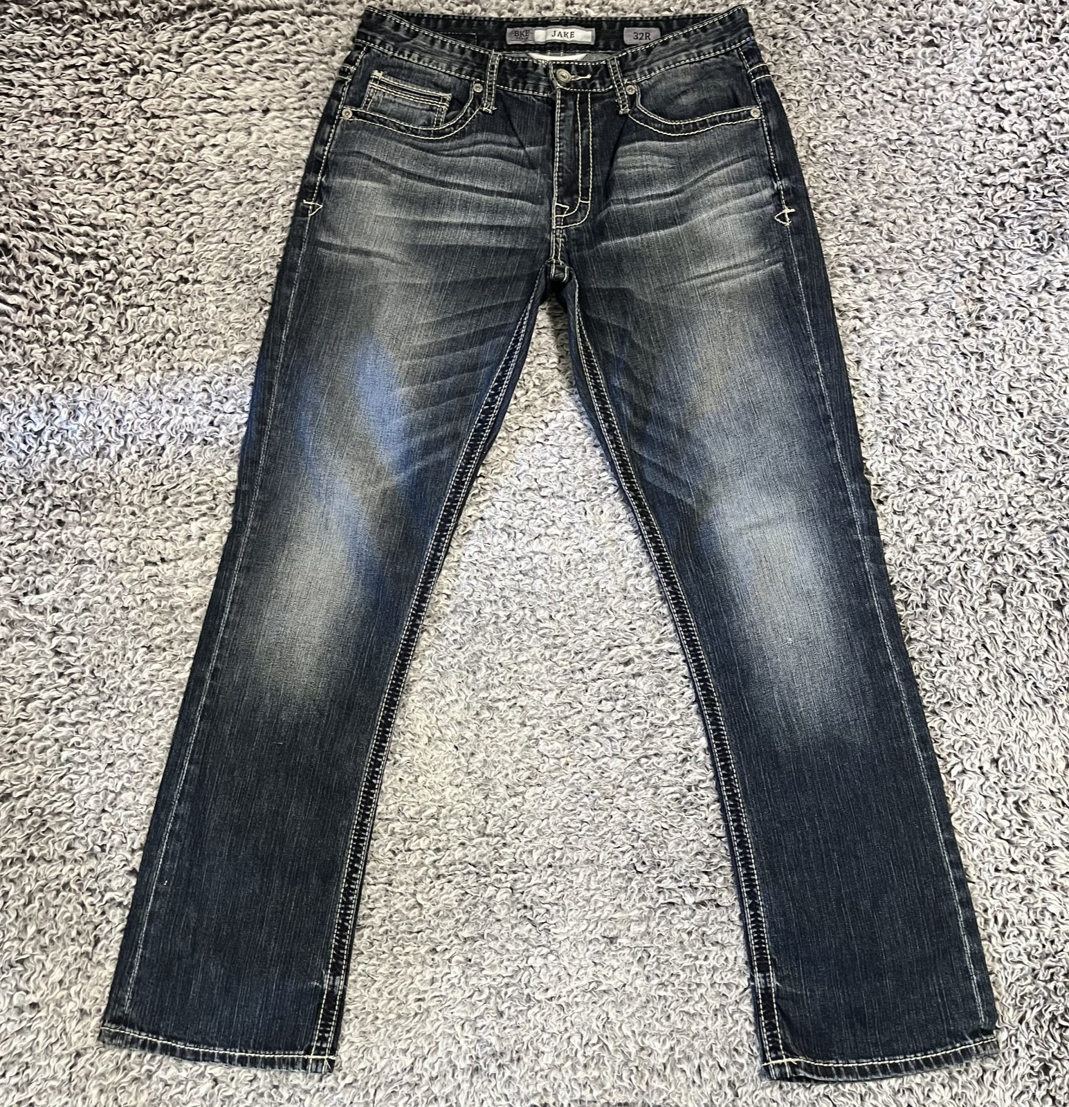 BKE Denim Jeans Adult 32×32* Blue Jake Straight Leg Dark Wash Outdoor Casual Men