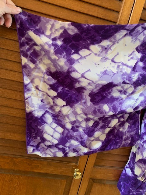 JESSICA LONDON,WOMEN’S TIE FRONT PULLOVER TOP,SIZE:PLUS 26,PURPLE/WHITE, NWOT!