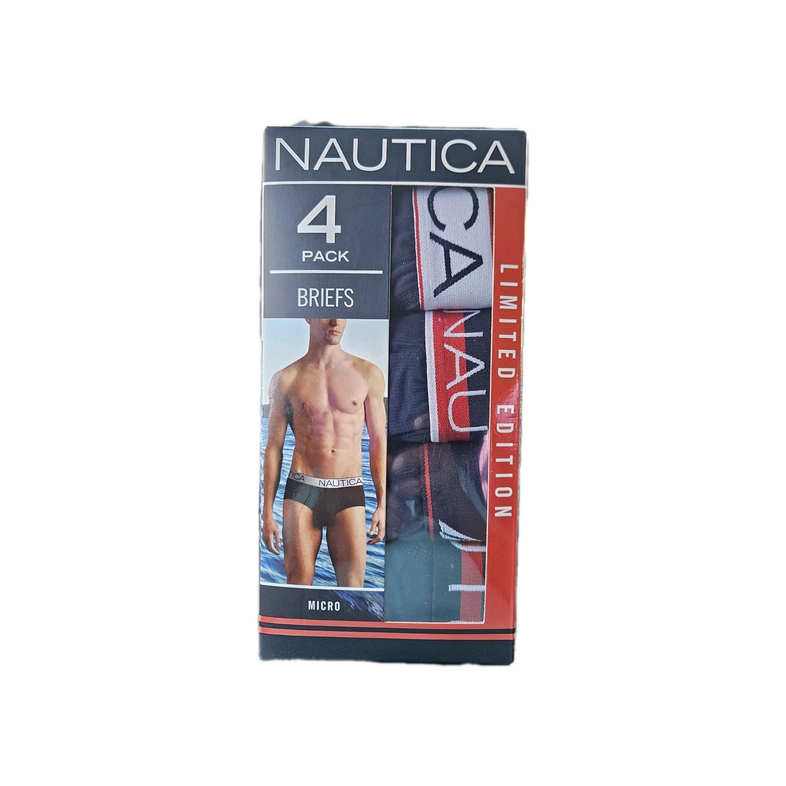 Nautica 4 Pack Men’s Briefs Underwear Size L (36-38)