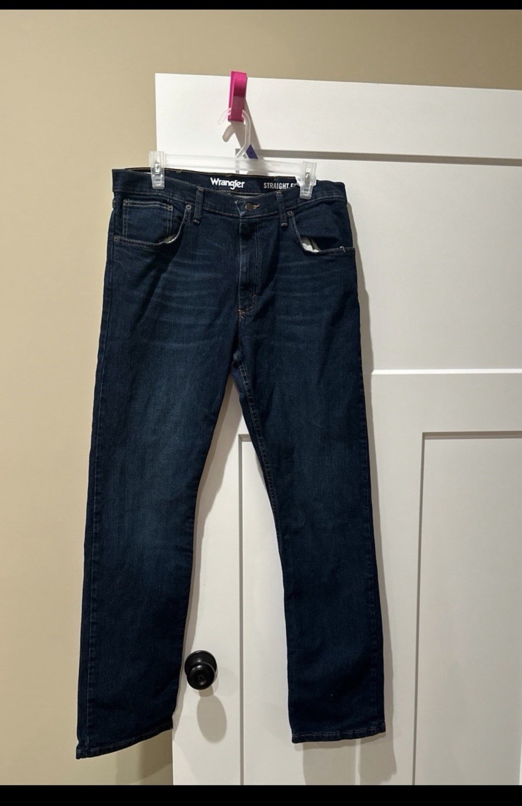 Wrangles Five Star Men’s Jeans – Dark Stonewash, Size 34 x 32
