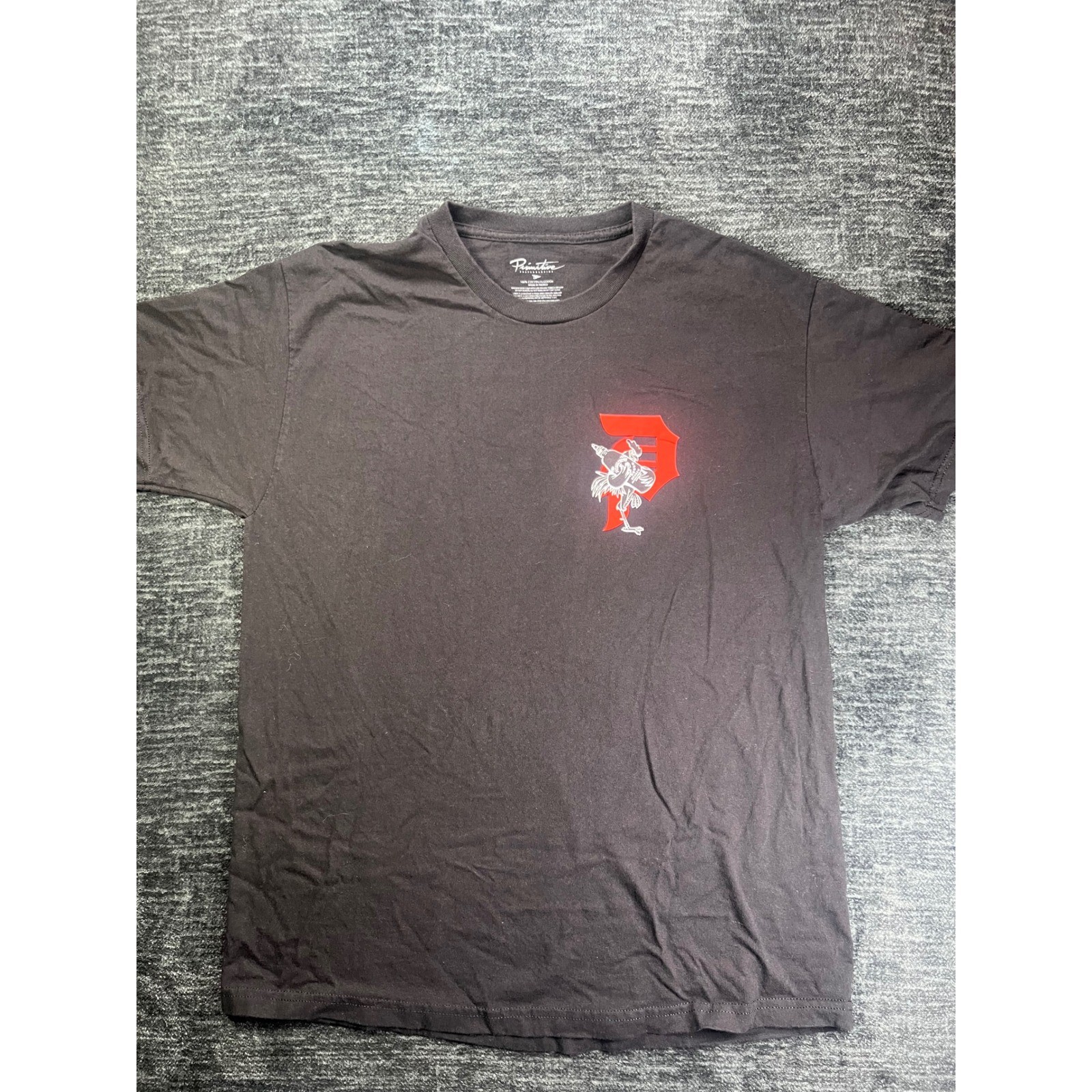 Primitive Sriracha T-Shirt Mens Large Black Huy Fong Rooster Graphic Tee