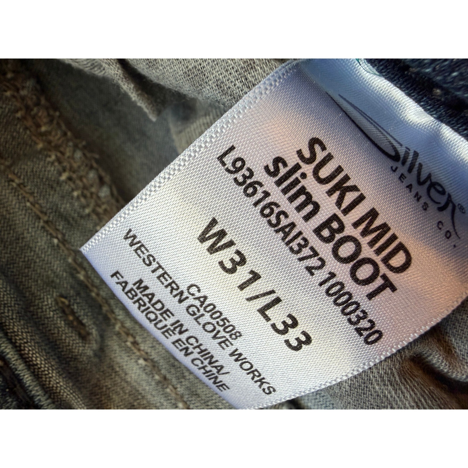 Silver Jeans Suki Slim Boot Bootcut 31 x 33 Denim Womens Western 31×33 Stretch