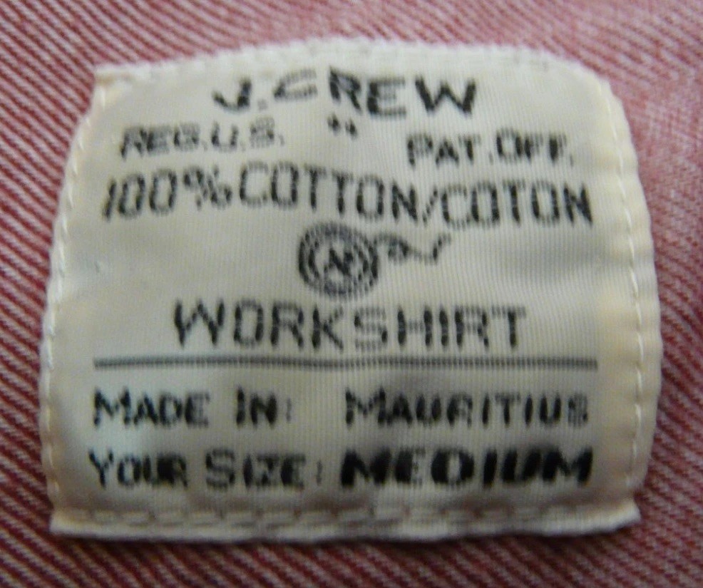 J Crew Work Shirt Mens M Washed Red Button Down Cotton Diagonal Twill Brushed