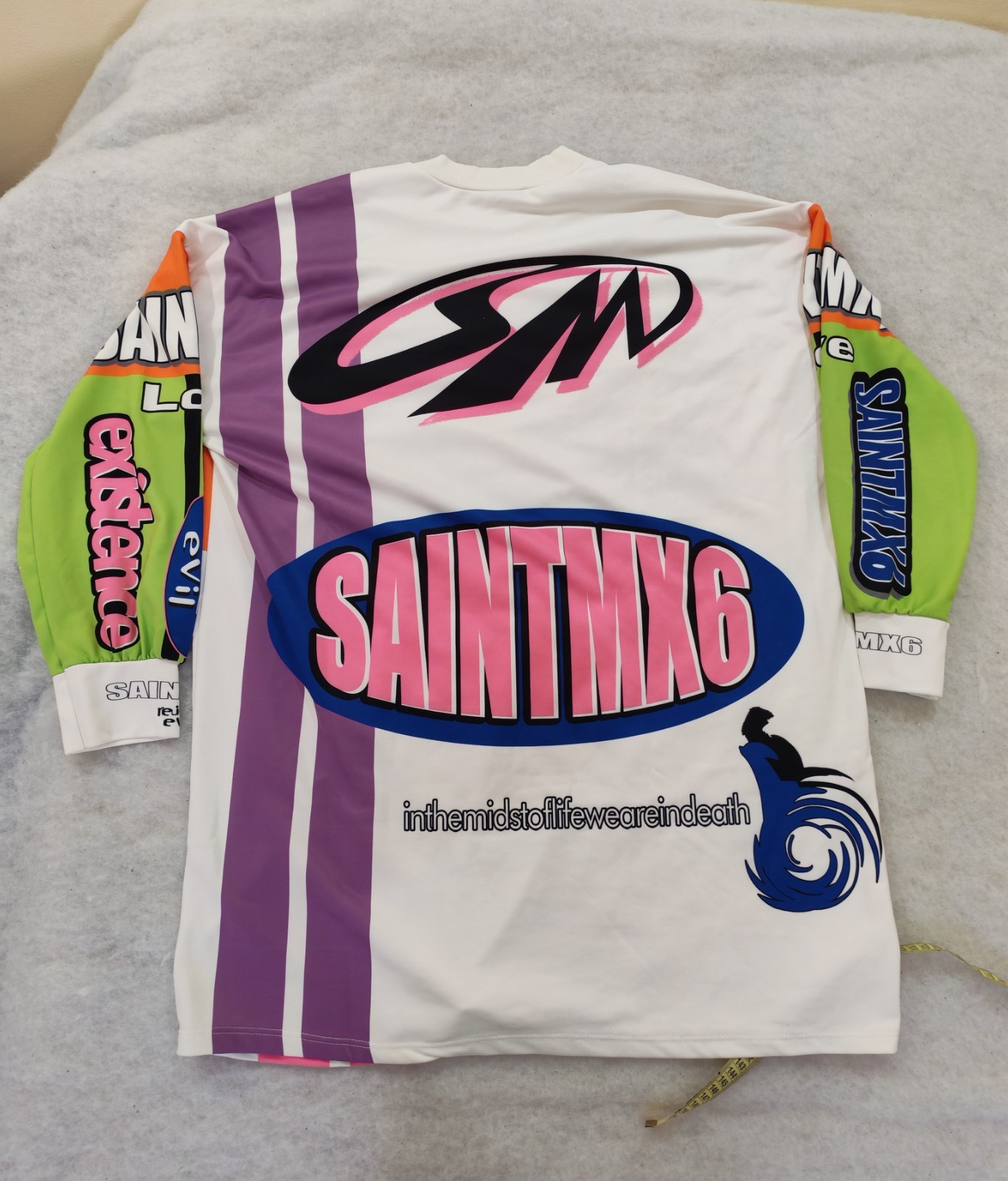 Saint Michael Mx6 Graphic Long Sleeve Shirt Men XL Streetwear Made In Italy Y2K