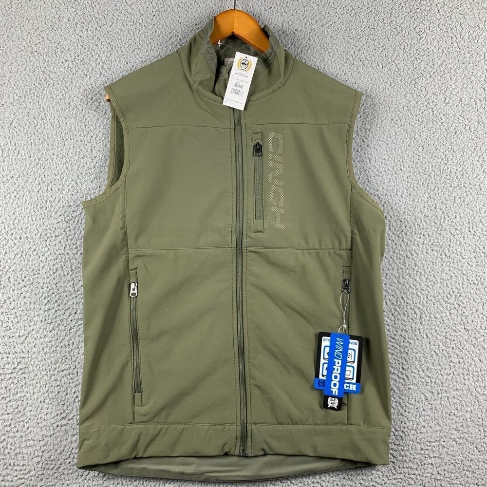 Cinch Storm Defense Vest Mens Small Olive Green Windproof Ranch Cowboy NEW