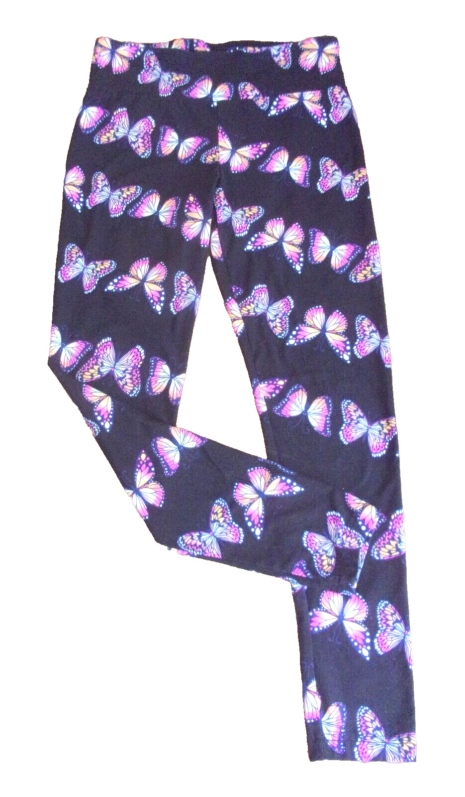 Leggings Butterfly Medium(7-9) 95% Nylon 5% Spandex Very Good Cond SHIP FROM USA