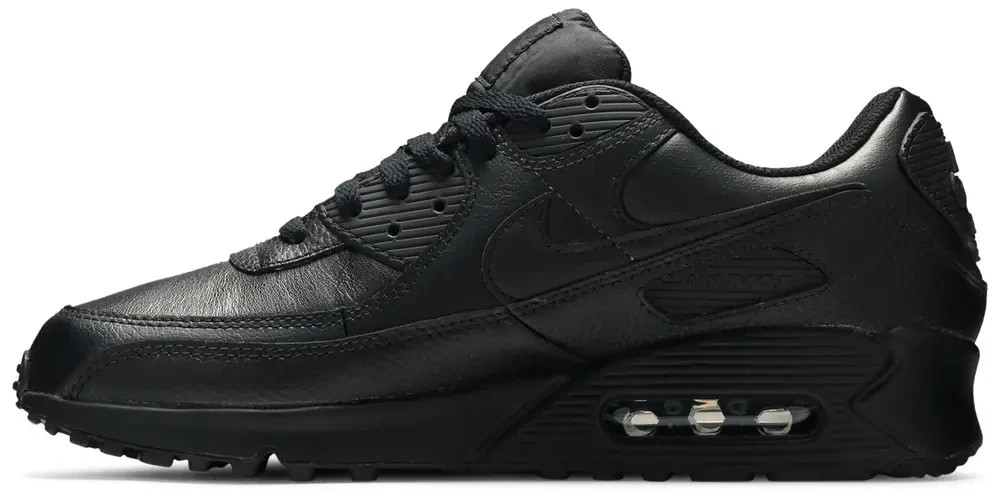 Nike Air Max 90 Leather Triple Black CZ5594-001 Men’s Size 10.5