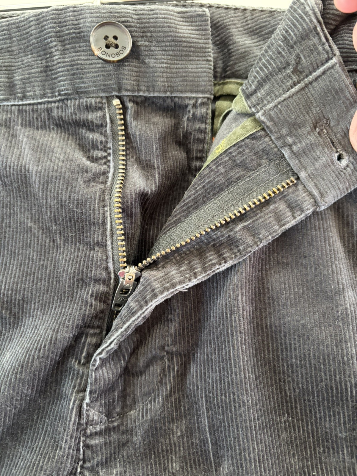 Bonobos Slim Fit Corduroy Chino Pants 32×34 – Phantom Grey Stretch