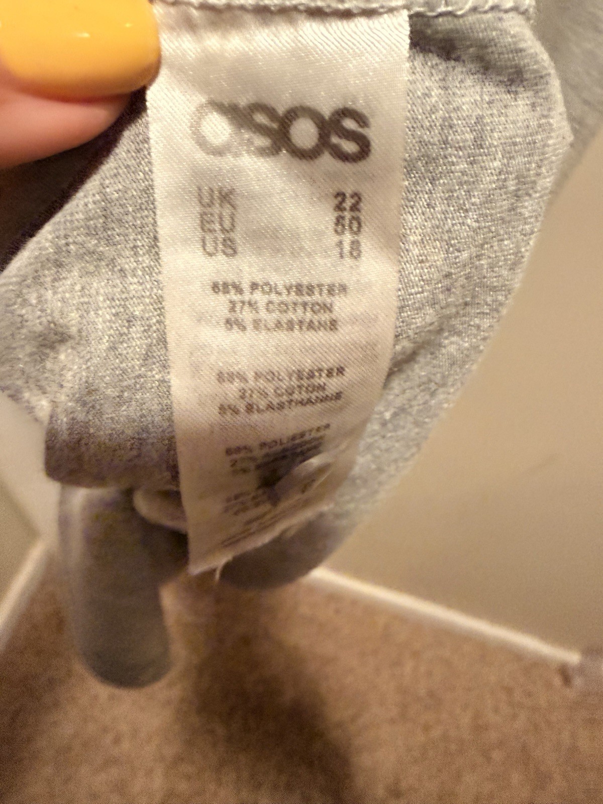 ASOS Gray Collared Short Sleeve Polo Style Dress Button Front Pocket US 18