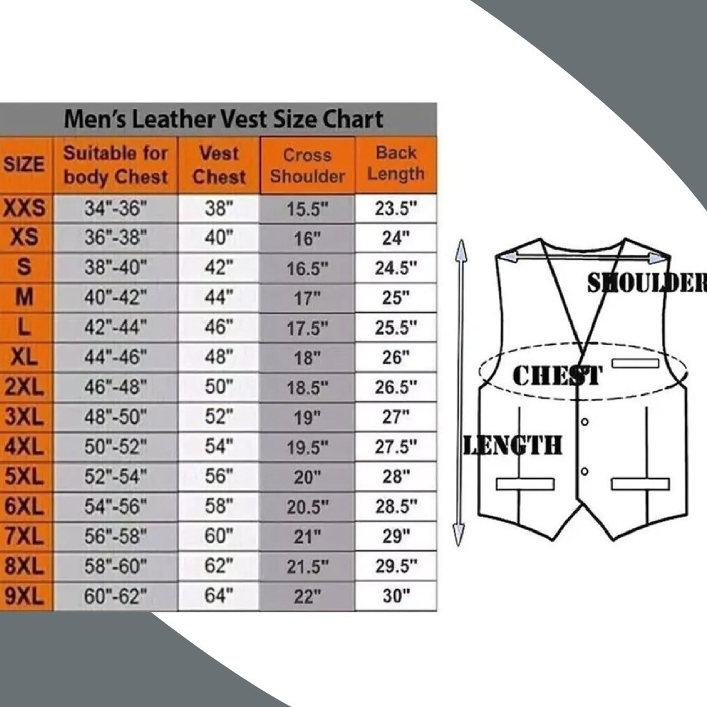 Men’s Tan Brown Leather Motorcycle Vest Cognac Motorbike Waistcoat Gilet Jacket