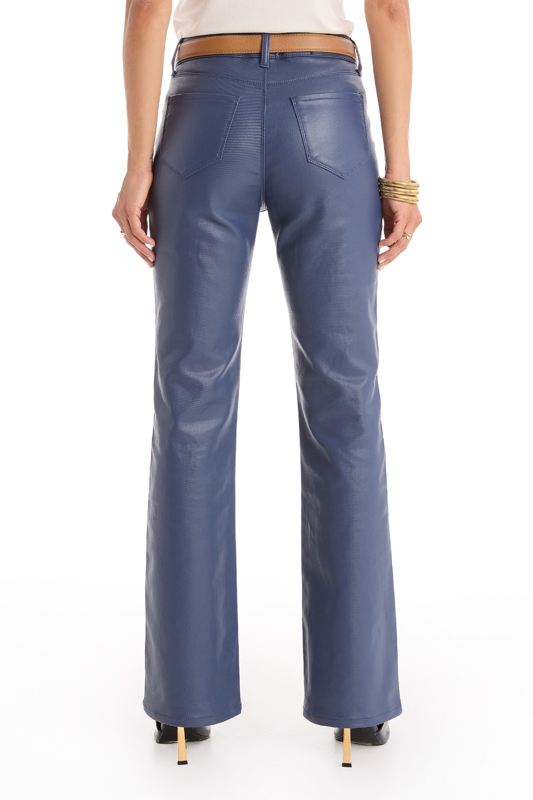 Aria Coated Flare Jean Sapphire Classic and Petite THE NOLI SHOP