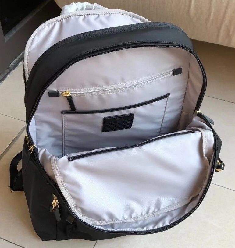 TUMI Voyageur Backpack Carson Black Nylon & Leather Ladies’ Bag New outlet