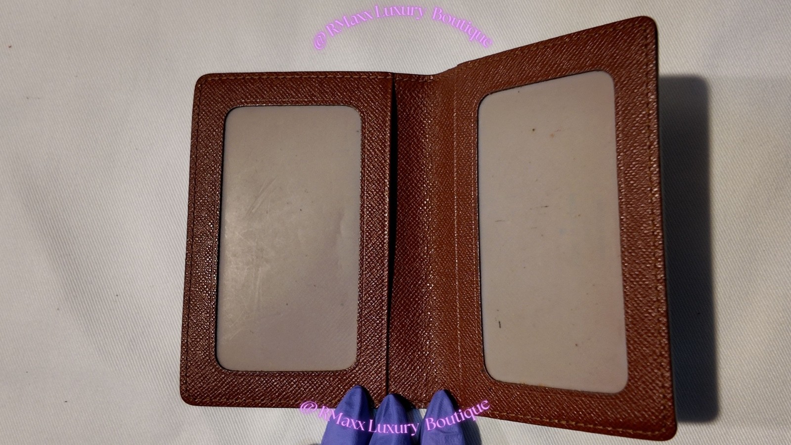 Louis Vuitton Monogram Folding Mirror Case Card Holder Brown Canvas