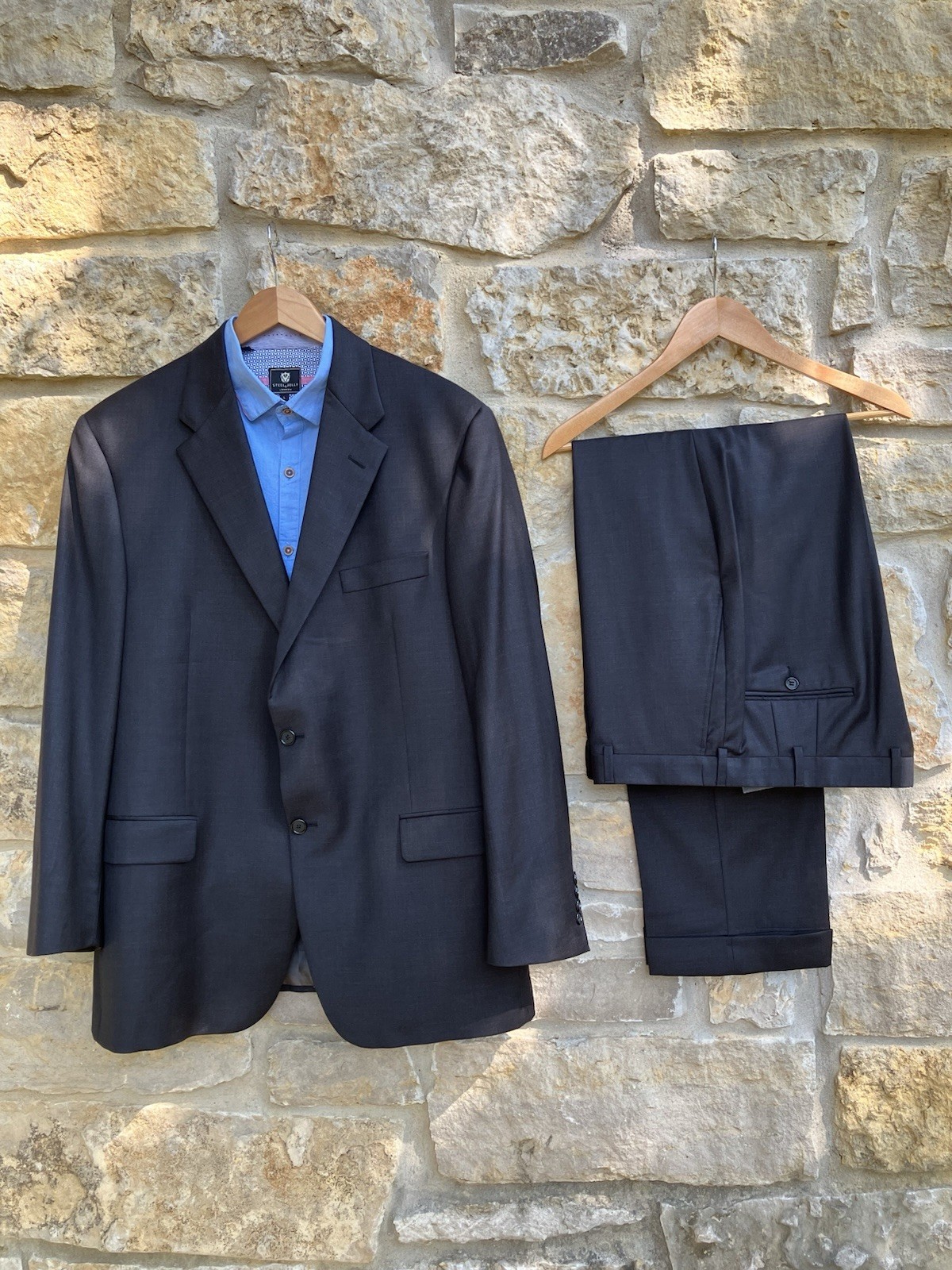 Hickey Freeman Suit Size 44 Regular Lindsey Model Gray Made in USA $1495 MSRP