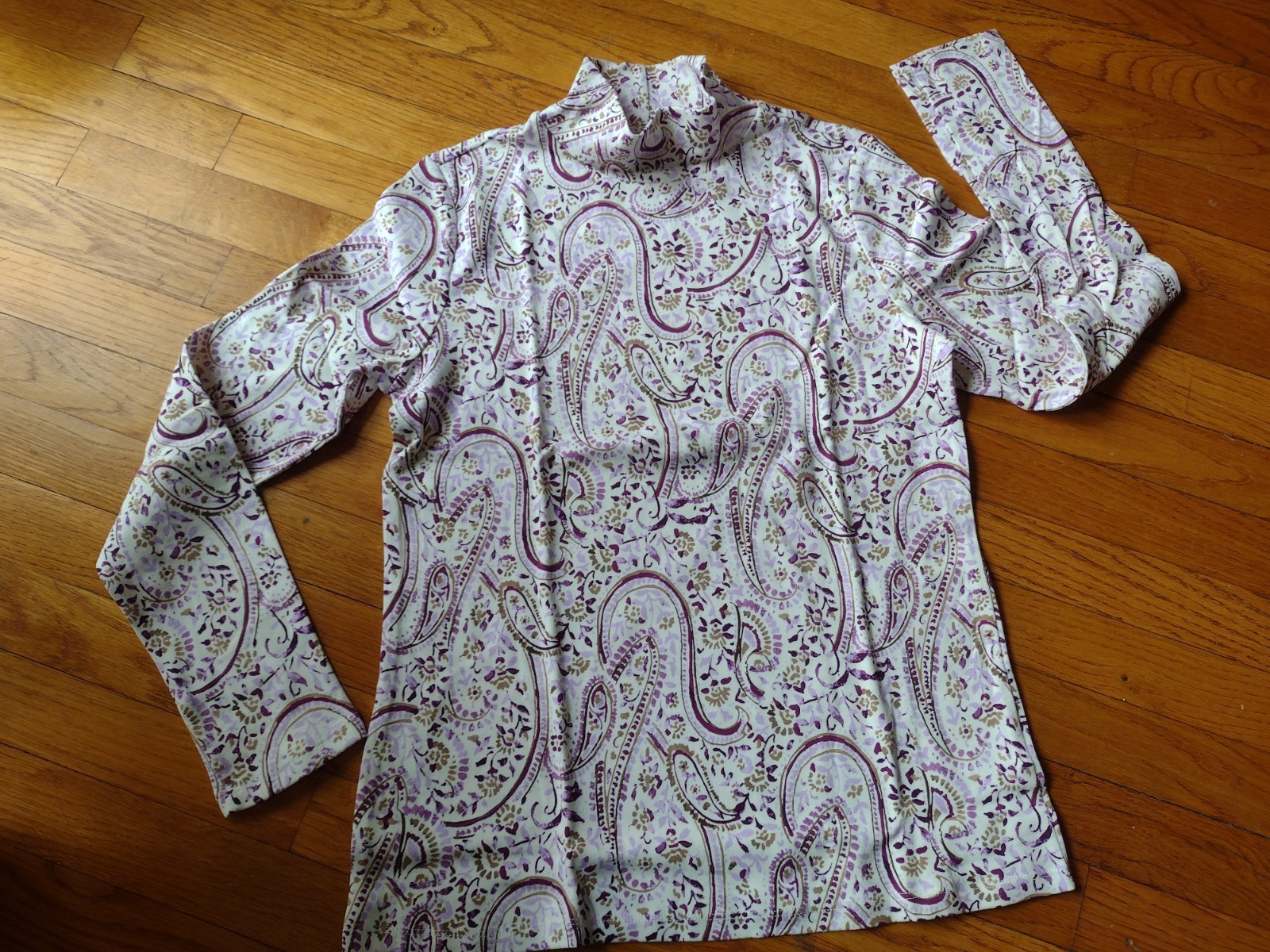 NWT Women’s Croft & Barrow 100% Cotton Long Sleeve Mock Neck Turtleneck Shirt