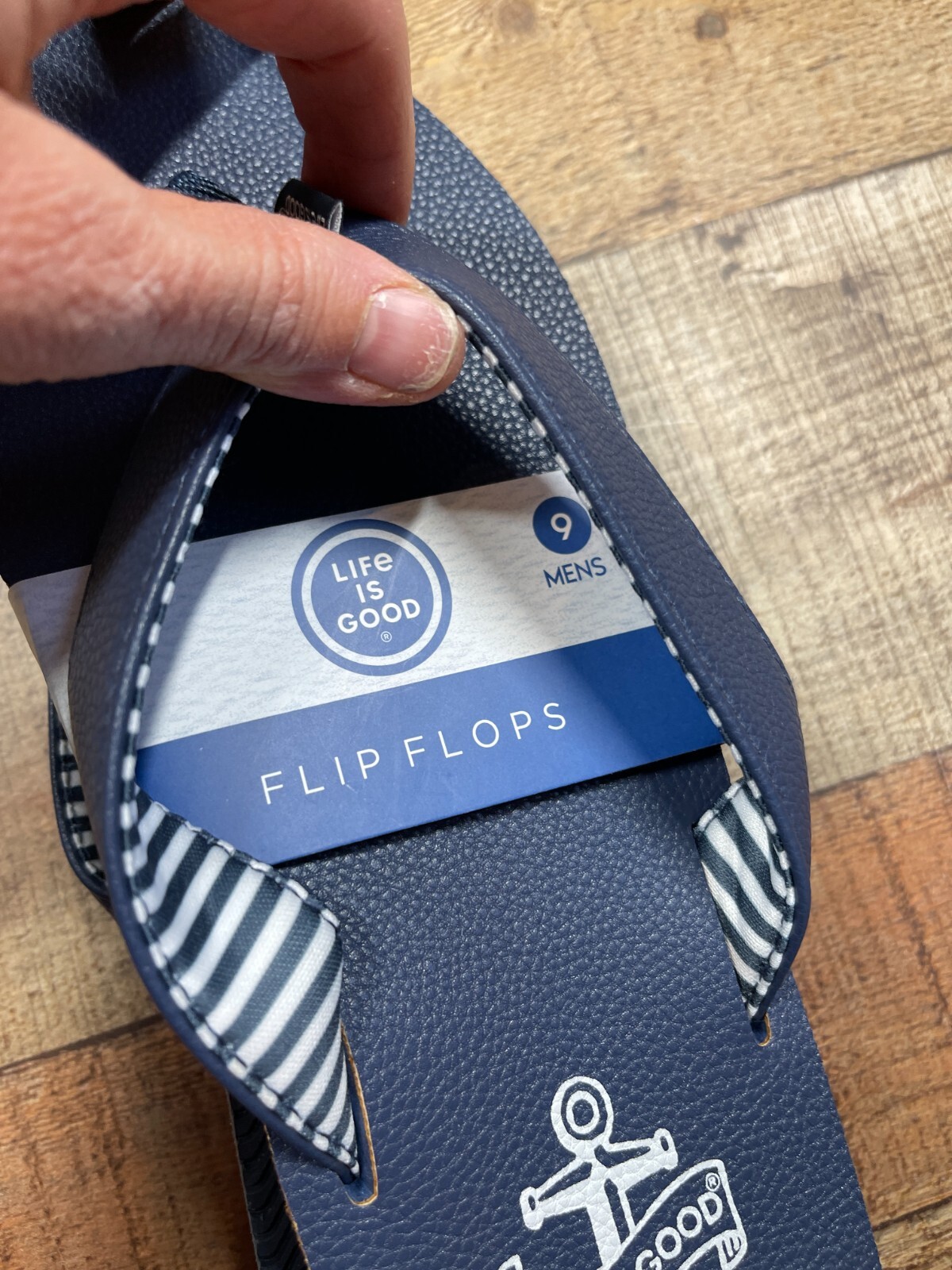 Life Is Good Flip Flops Mens Size- 9 US Blue