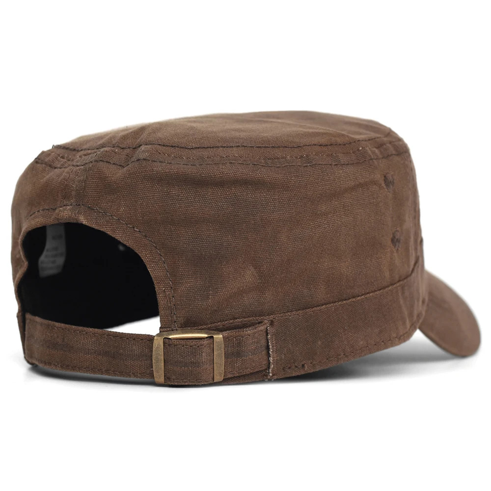 Waxed Canvas Cotton Military Caps Men Waterproof Cadet Army Cap Unique Design