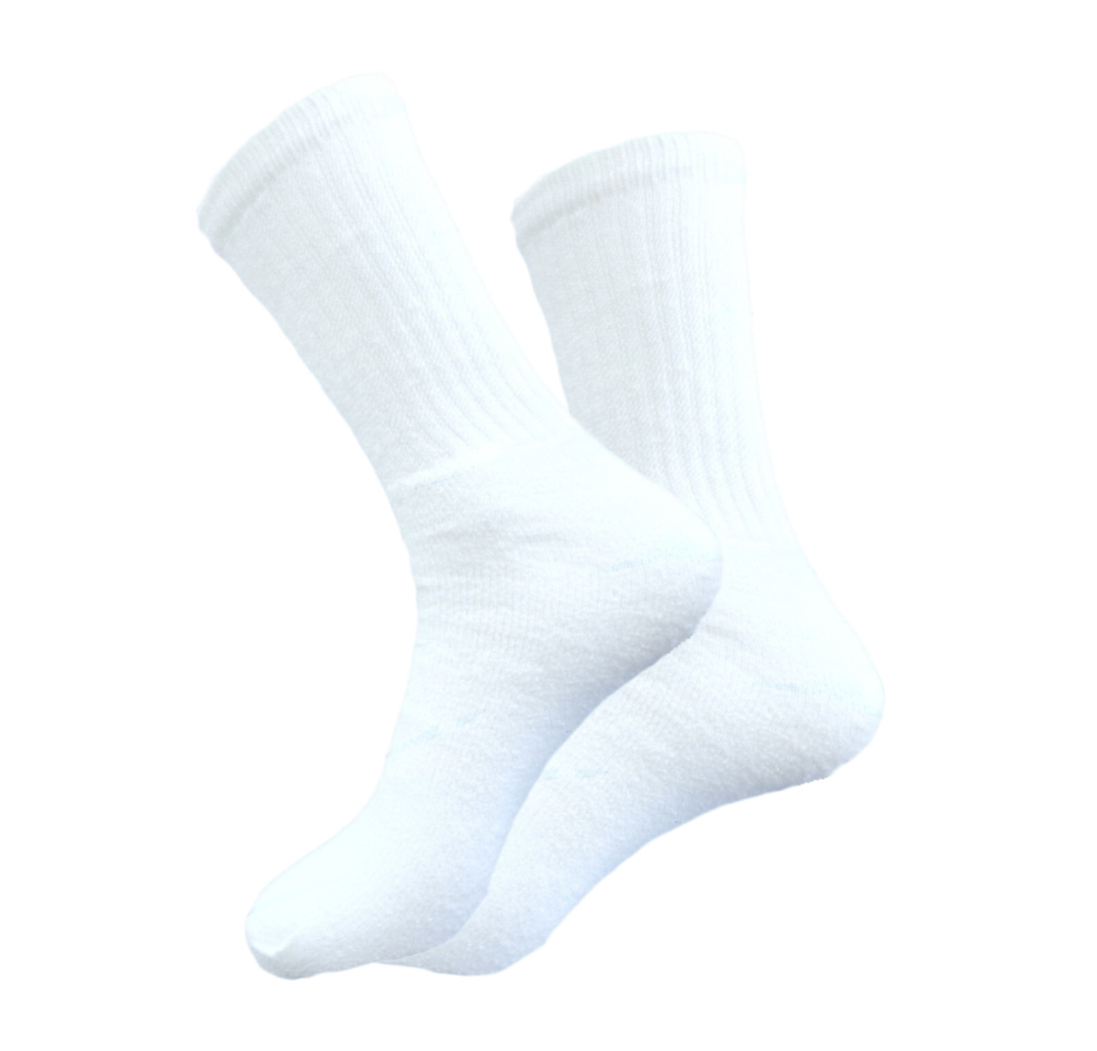 6pk TUBE SOCKS SOLID WHITE SIZE 10-13 COTTON TUBE SOCKS 20 INCHES BOOTS SOCKS