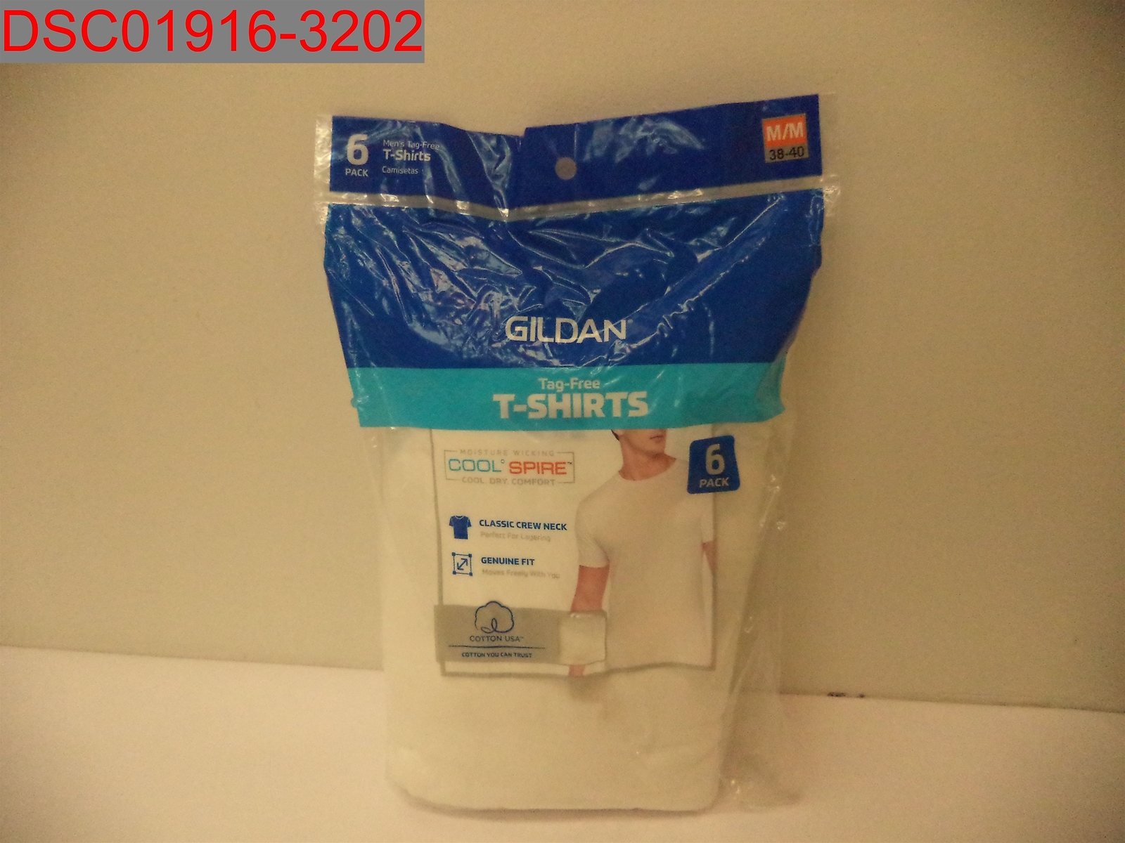Stain, Gildan Men’s White 6 Pack Style G1100 Crew T-Shirts, Size M 883096168515