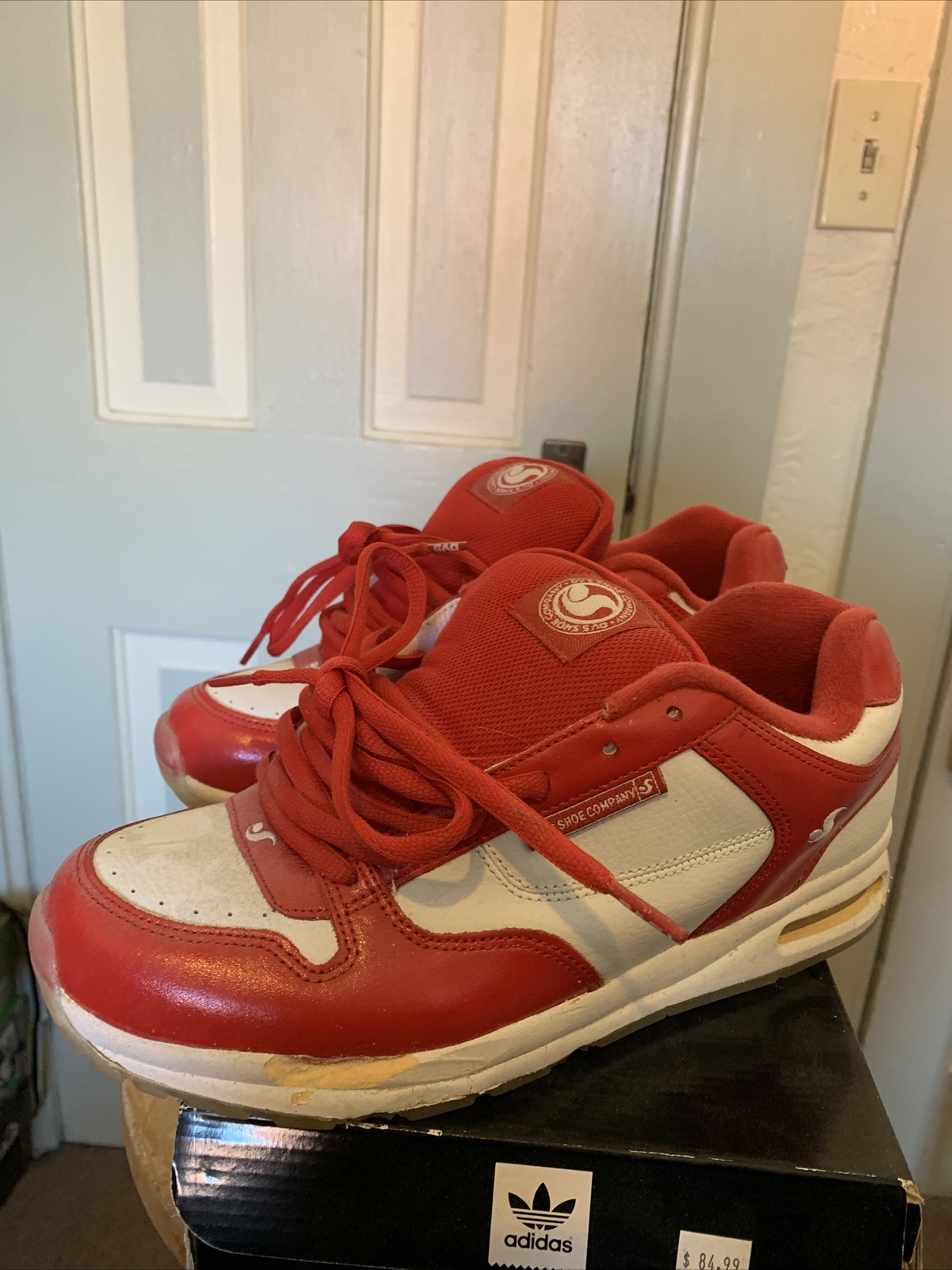 DVS shoe Company Prophet Samples Size 9 White/red Clear Soles