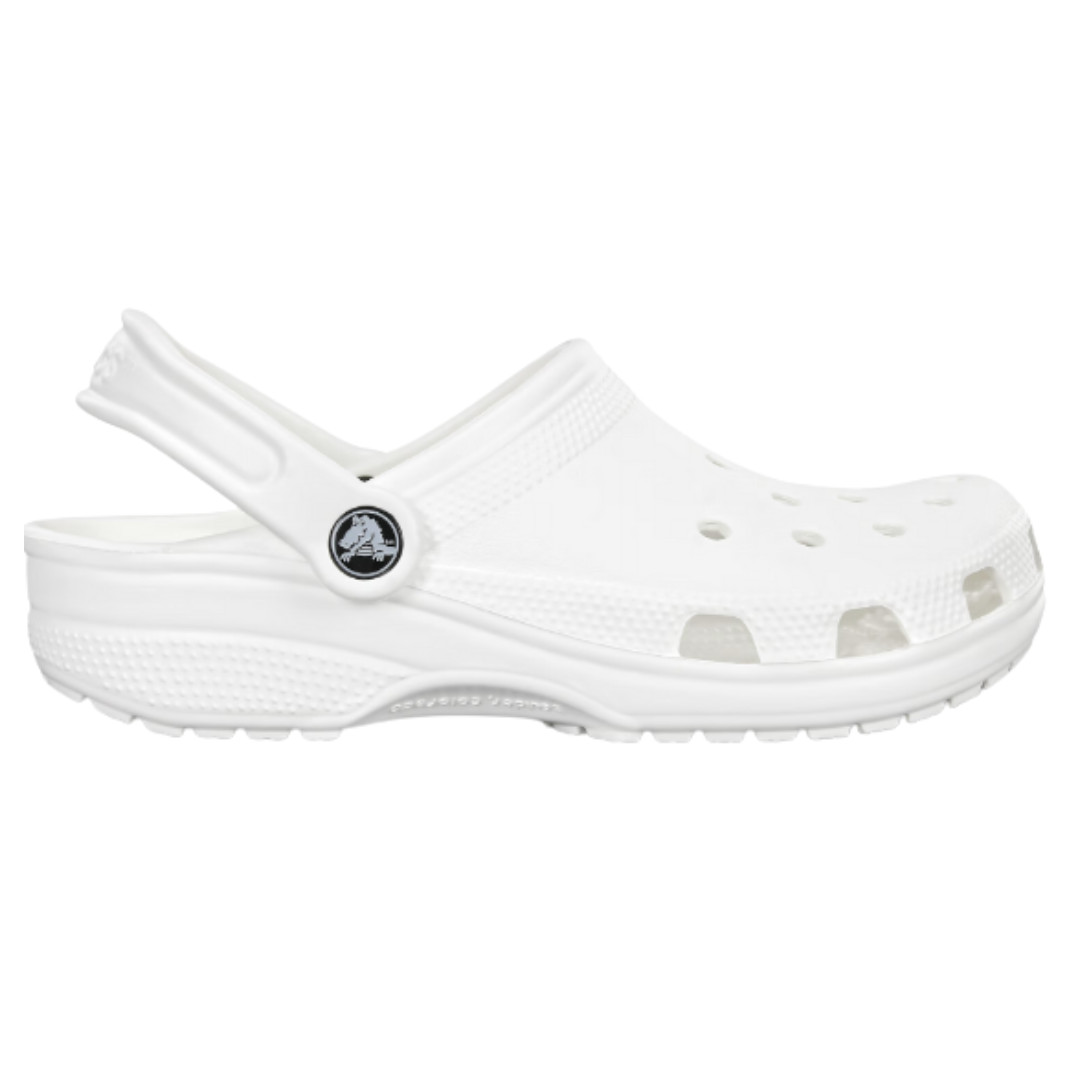 Crocs White Unisex Adult Classic Slip On Sandals Ultra Light Water-Friendly