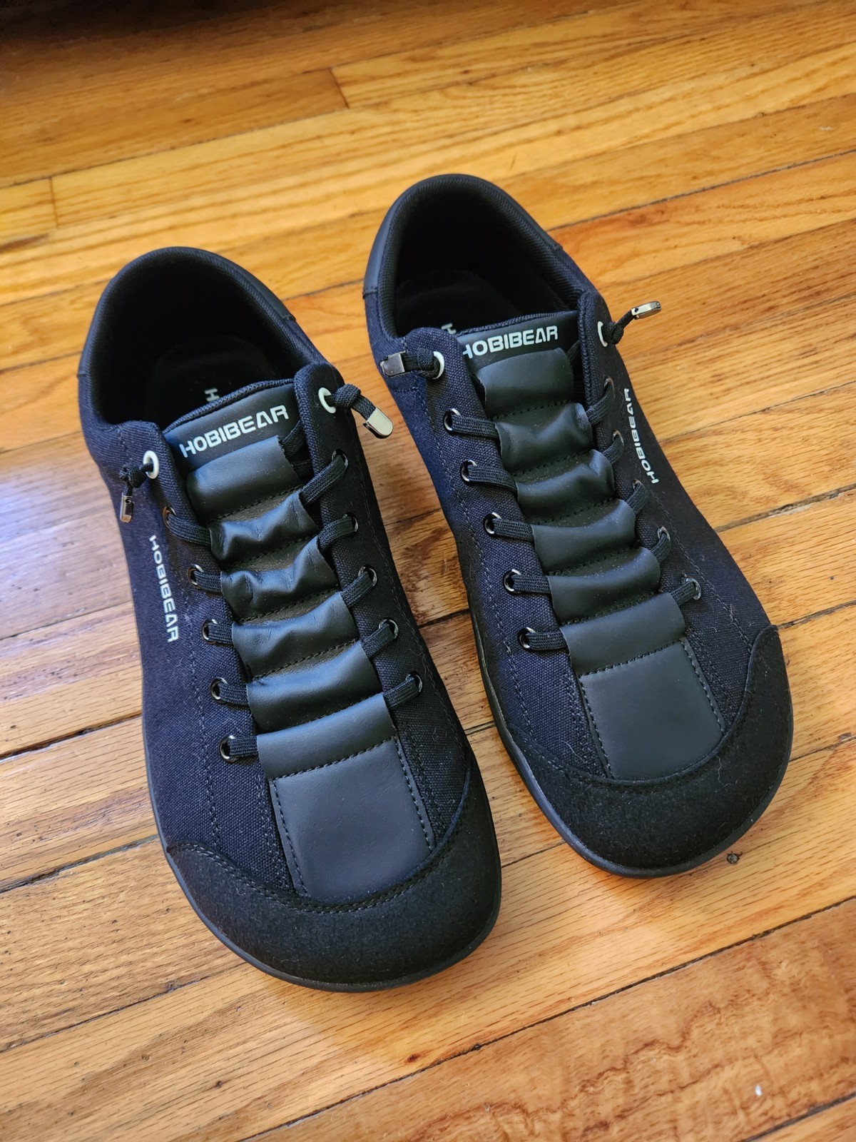 Hobibear Men Barefoot Zero Drop Shoes Minimalist Sneakers GST0071S Black Size 45