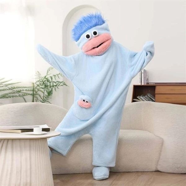 Cute Cartoon Muppet Lounge Wear Big Mouth Monster Holiday Costume Party Pajama