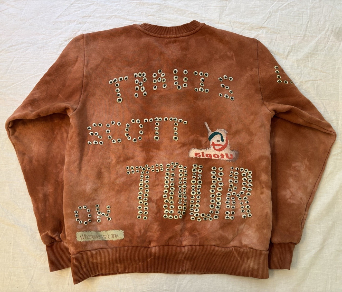Travis Scott Utopia Circus Maximus Washed Merch Sweatshirt 2023 Size Small