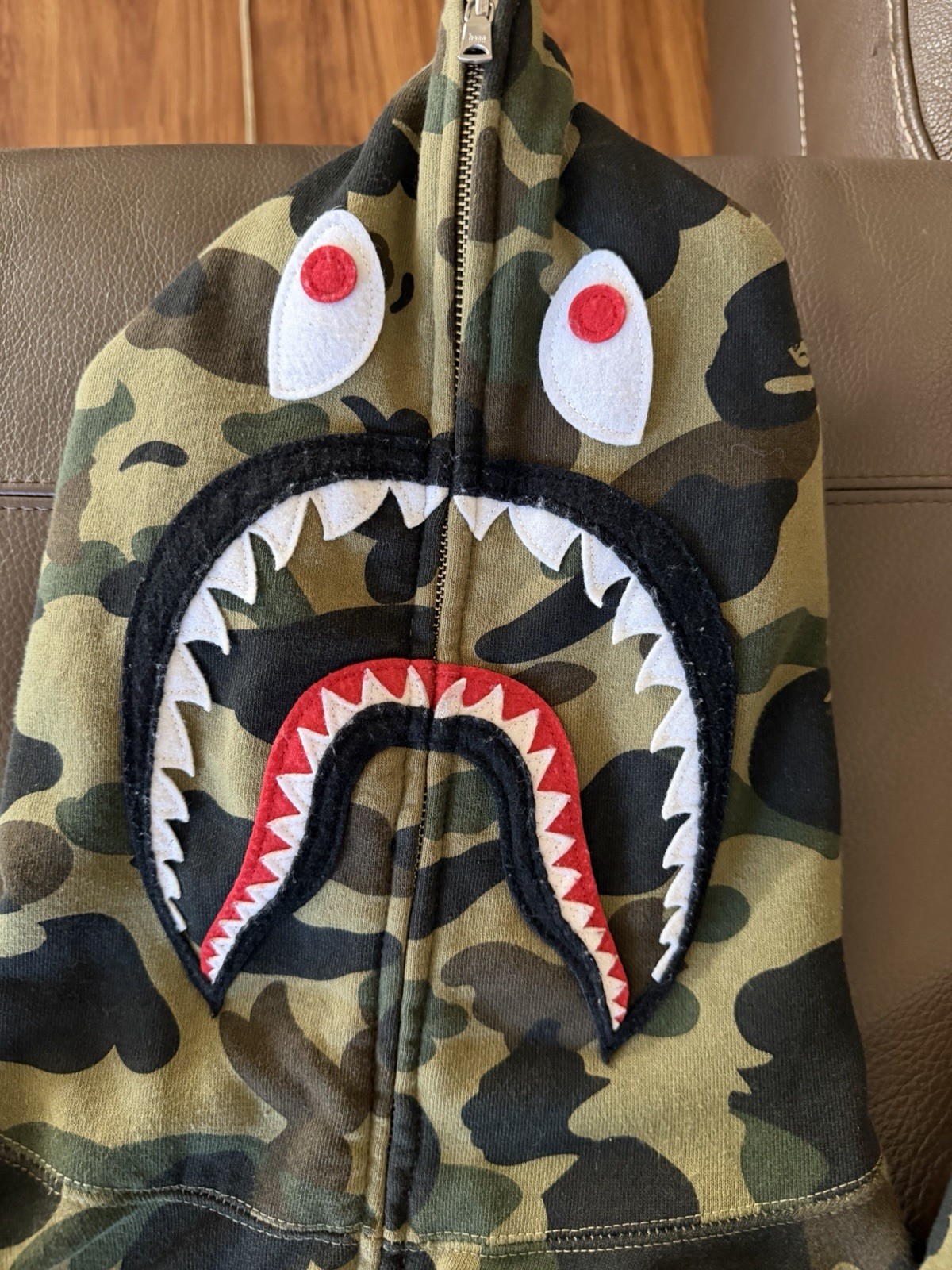 Bape Men’s First Camo Full Zip Hoodie Size XL