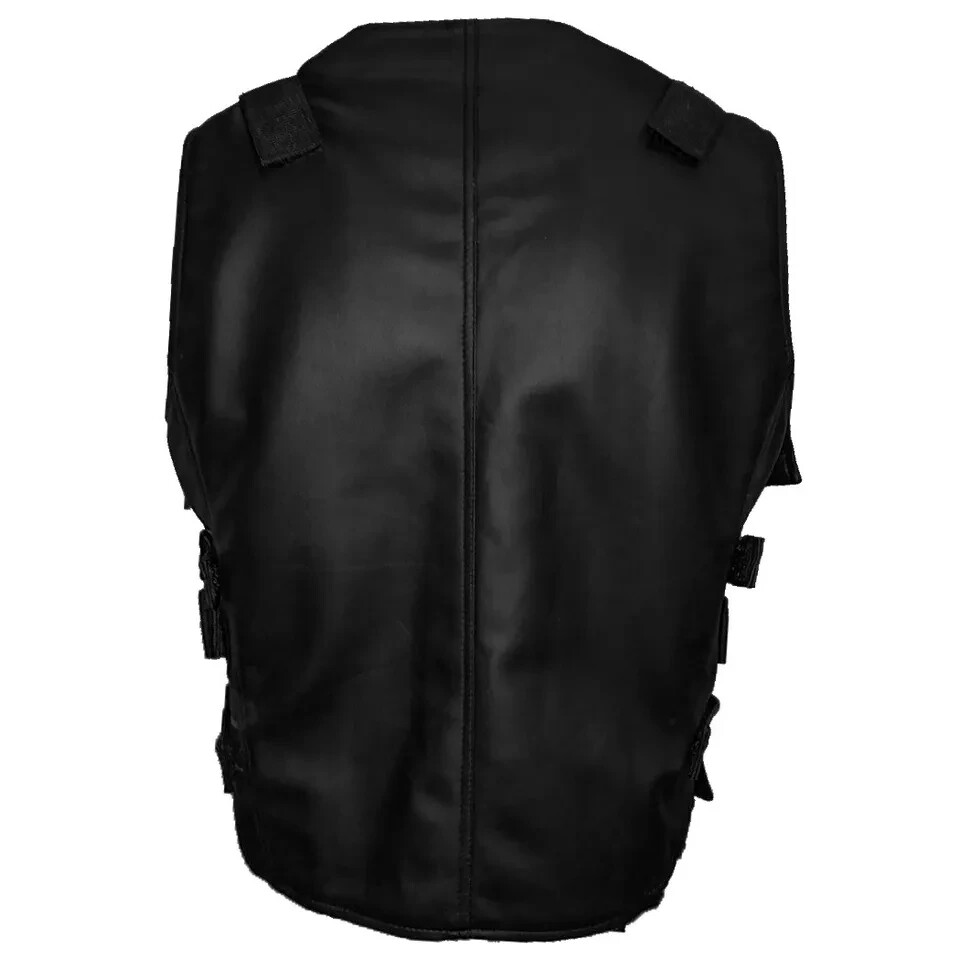 Men’s John Bernthal New Punisher Season 2 Black Leather Jacket Vest