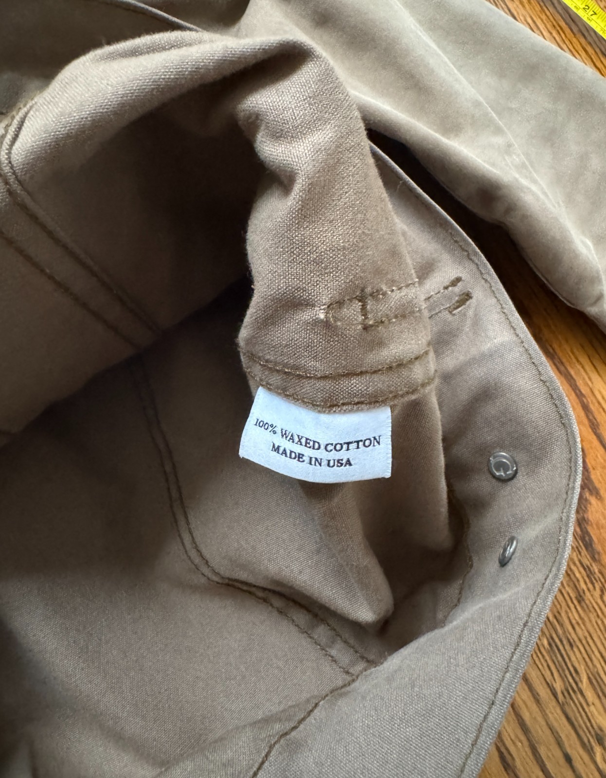 Gustin Waxed Canvas Jacket Medium Made in USA Cropped Beautiful Worn-In Patina