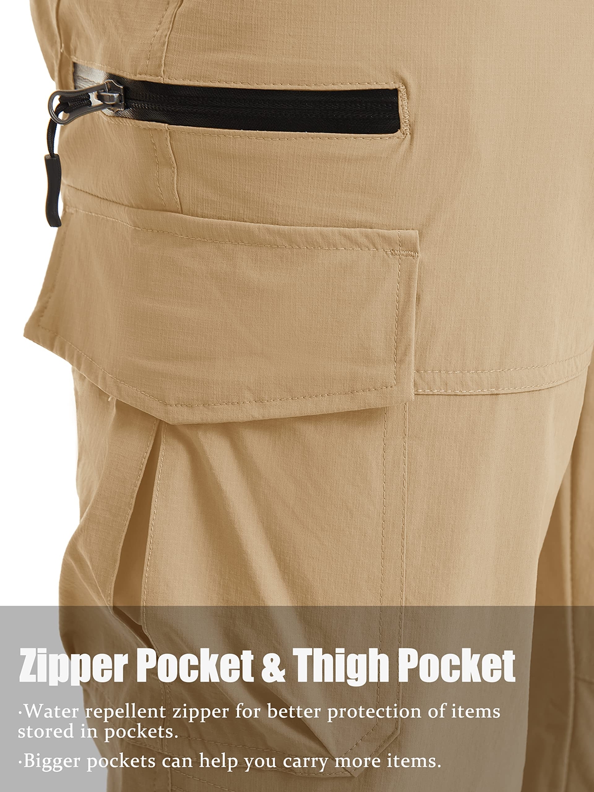 Mens 3/4 Capri Shorts Below Knee Quick Dry Cargo Work Casual Sports Hiking Pants