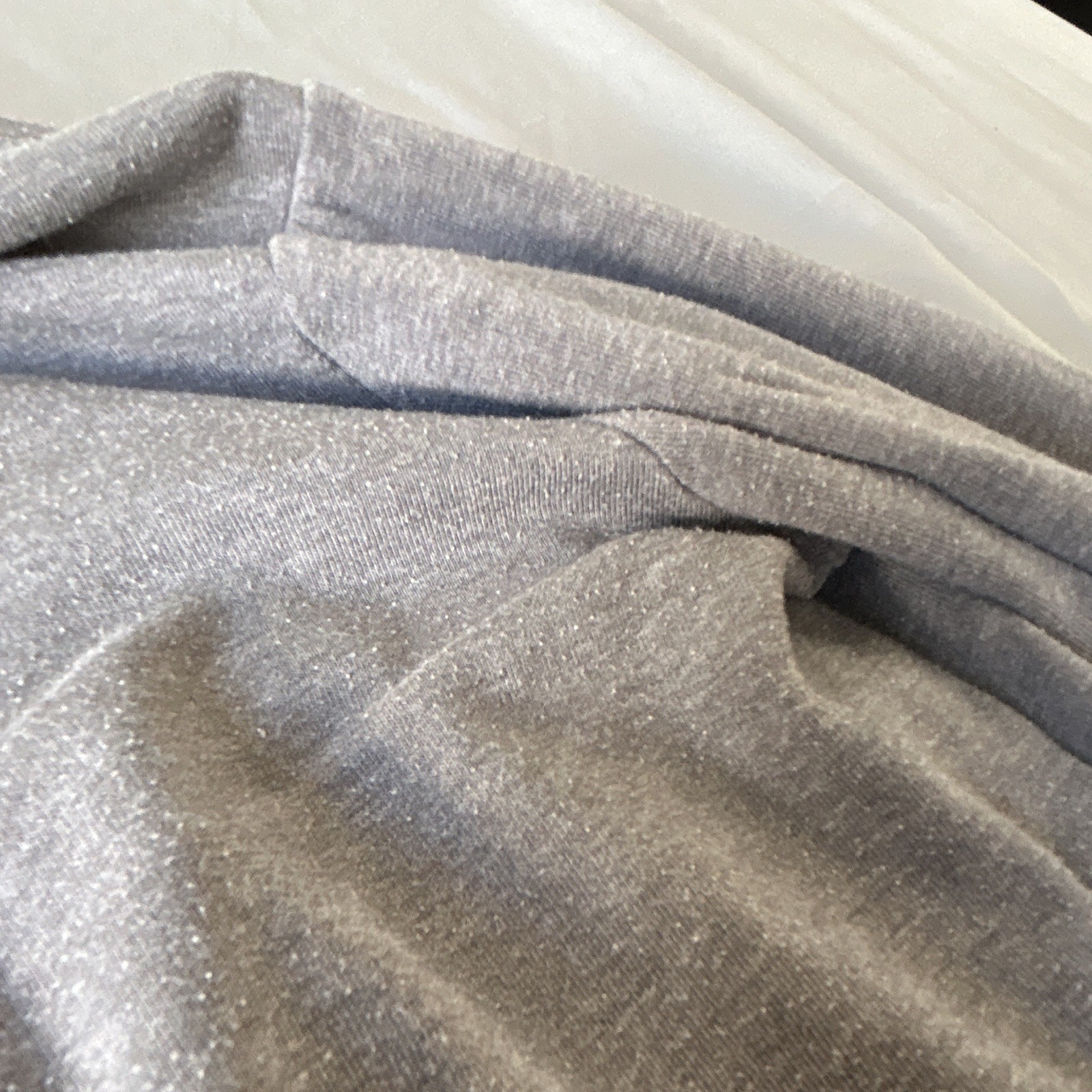 UNIQLO Men’s Gray Solid Cotton Jersey Crew Neck Long Sleeve T-Shirt Size M