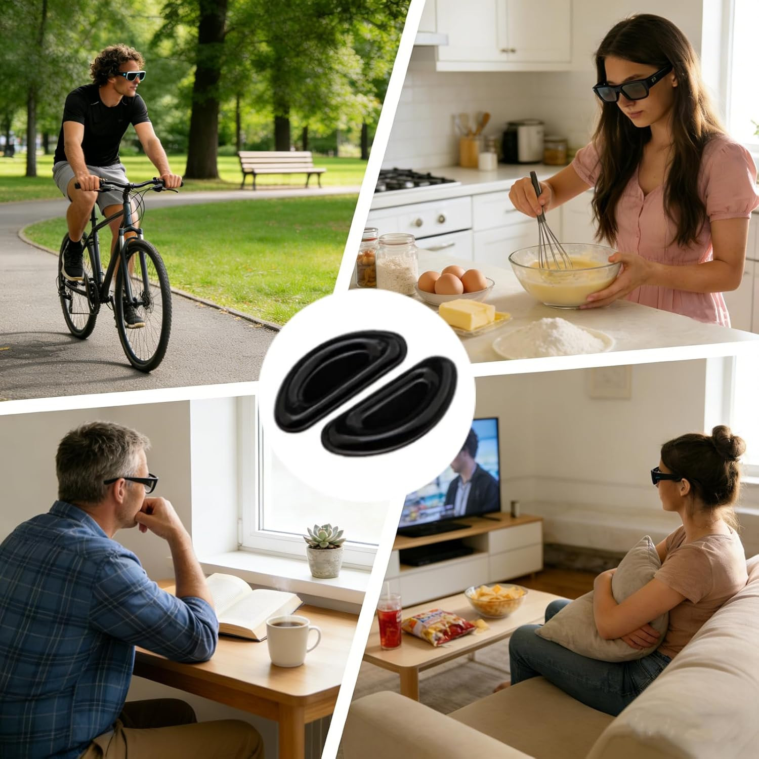 Compatible with Ray Ban Meta Nose Pads,20Pairs Black Compatible with Rayban Meta