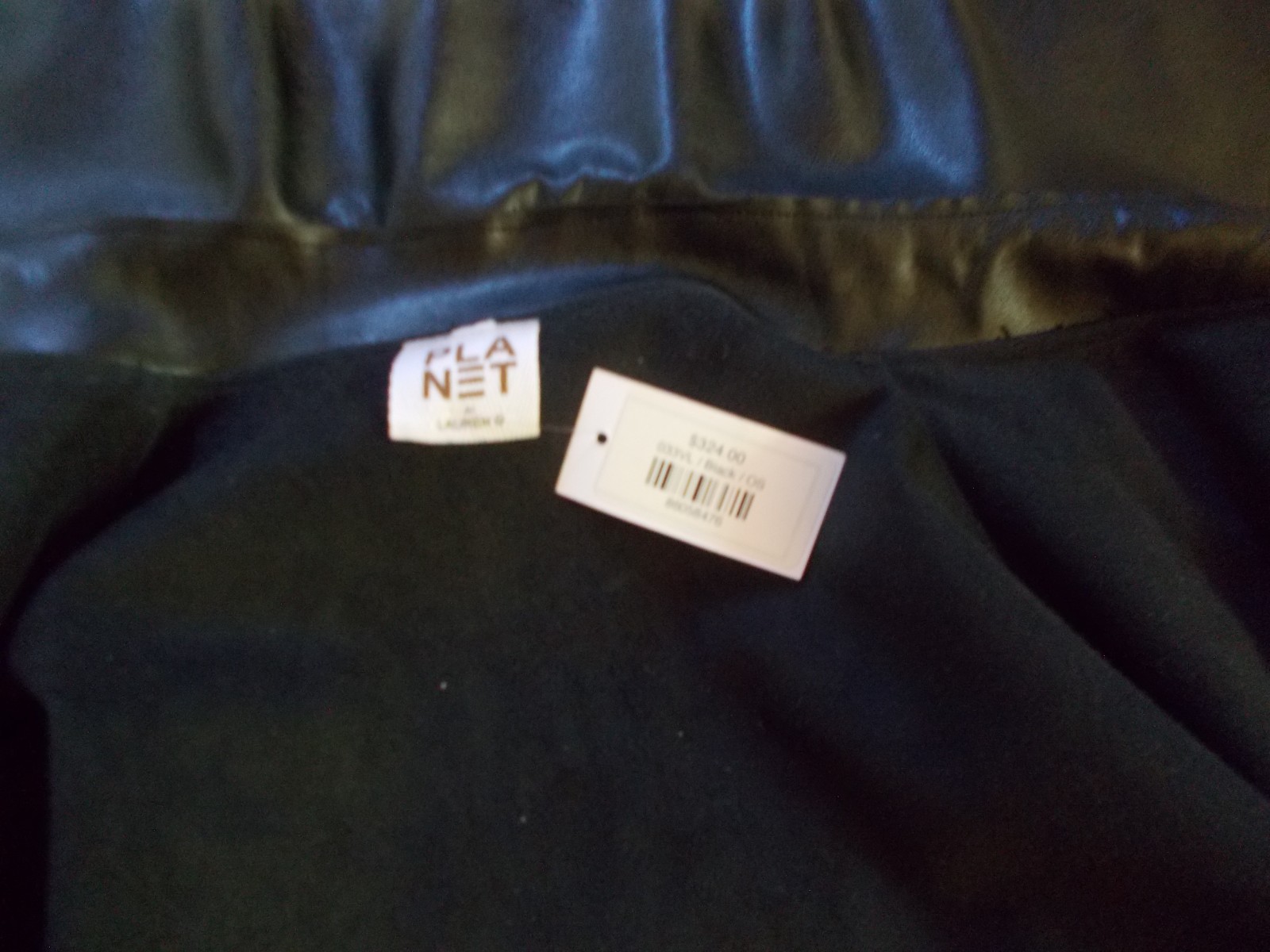 NWT $324 PLANET Lauren G Faux Black Suede Leather Jacket Microfiber sz 1 6 8 S M