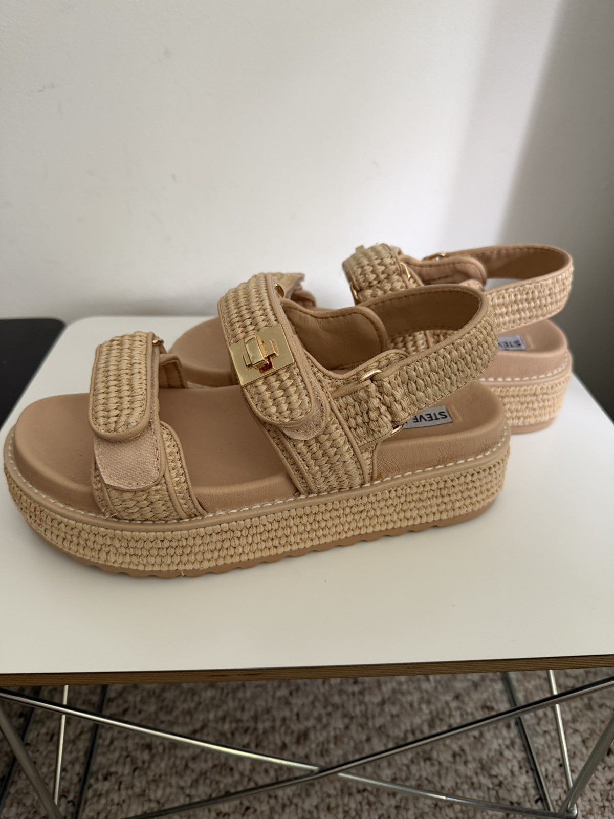 steve madden sandals Women BIGMONA Nat Size 7.5 Raffia