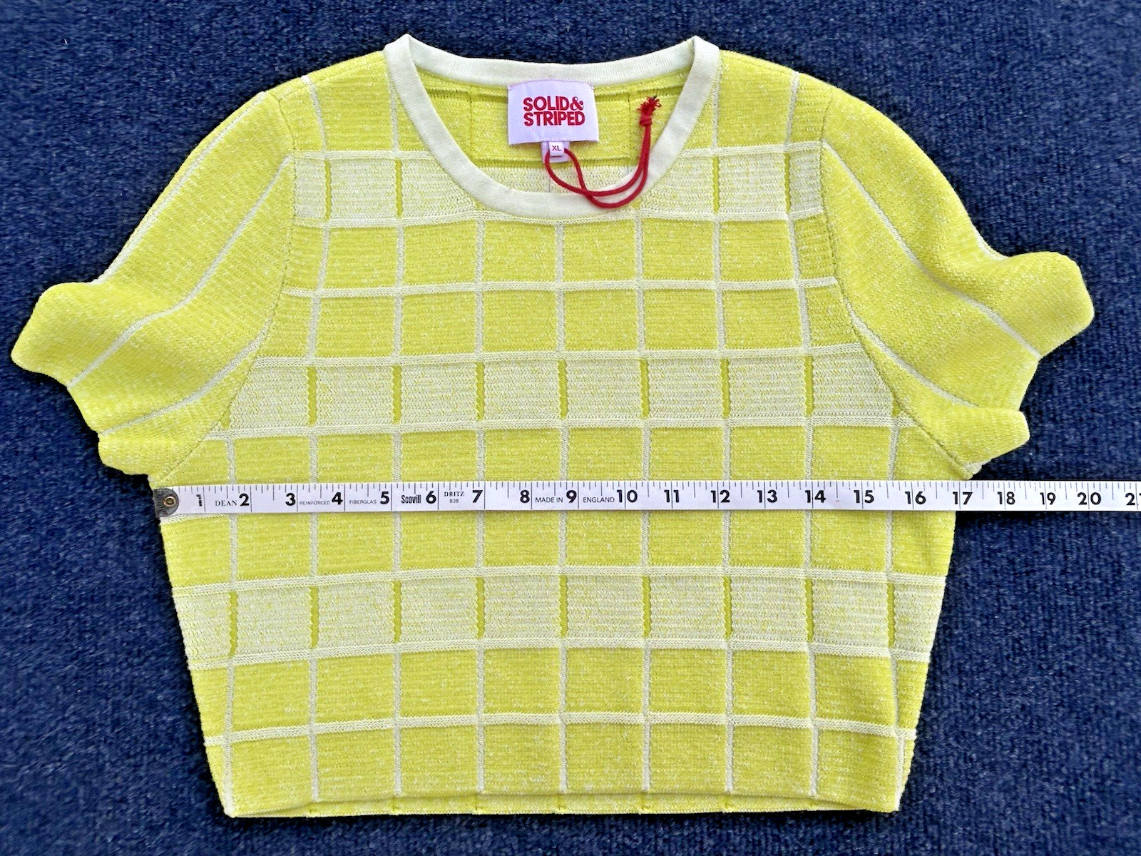 Solid & Striped The Cara Top in Pear & Marshmallow XL