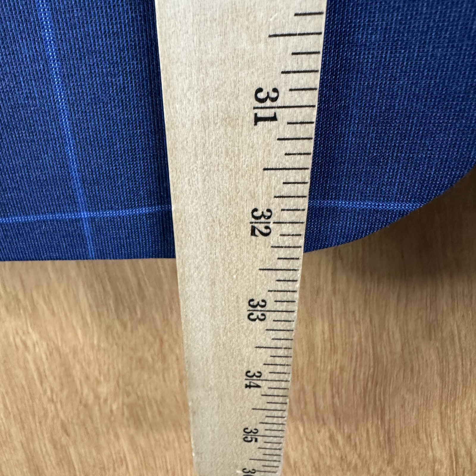 Bachrach Suit Mens 40L Navy Blue Windowpane Polyester Blend Pants 32×32 Flat