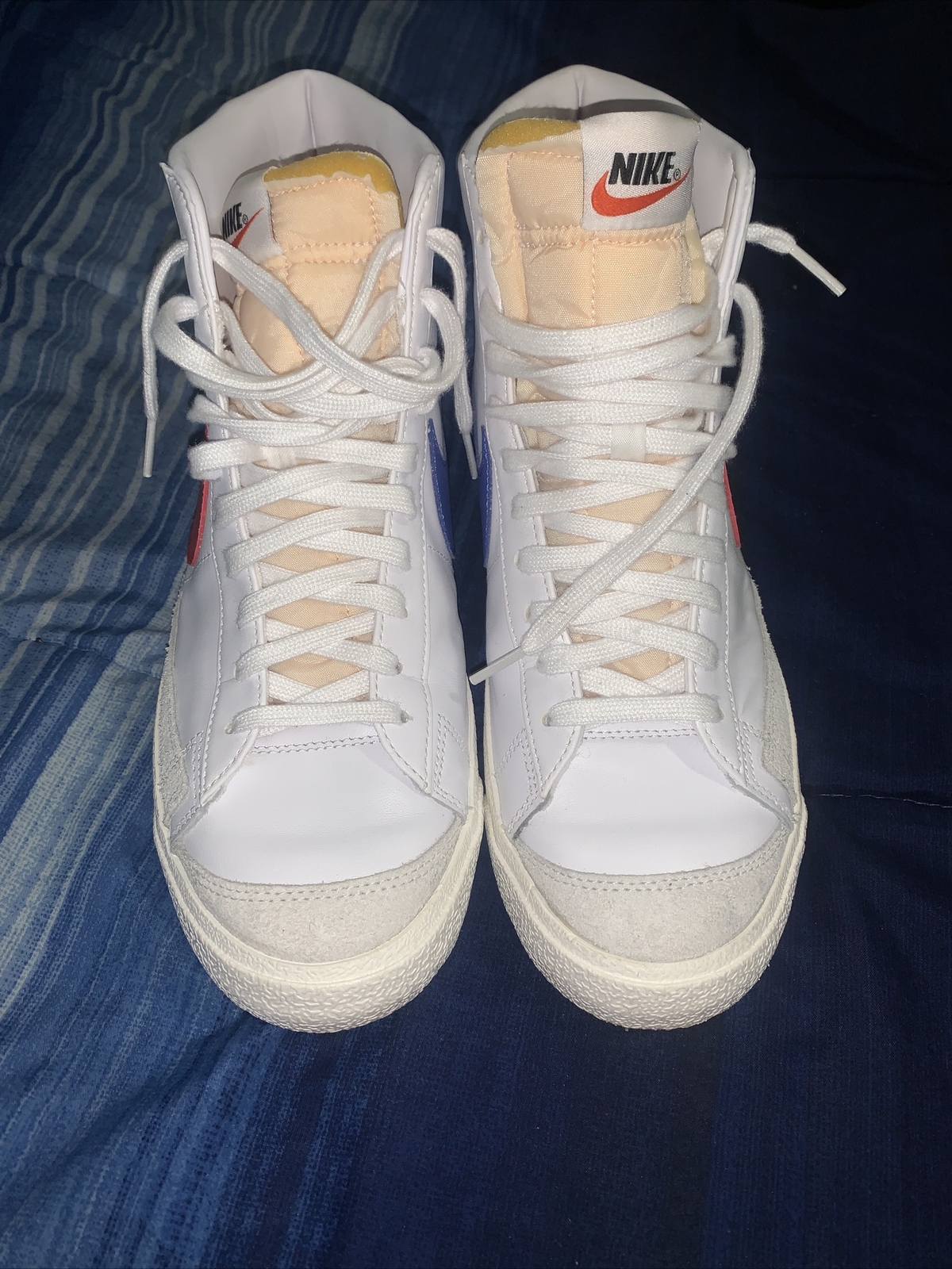 [BQ6806-117] Mens Nike Blazer Mid 77 ‘Vintage Mismatched Swoosh’ Size 10.5 White