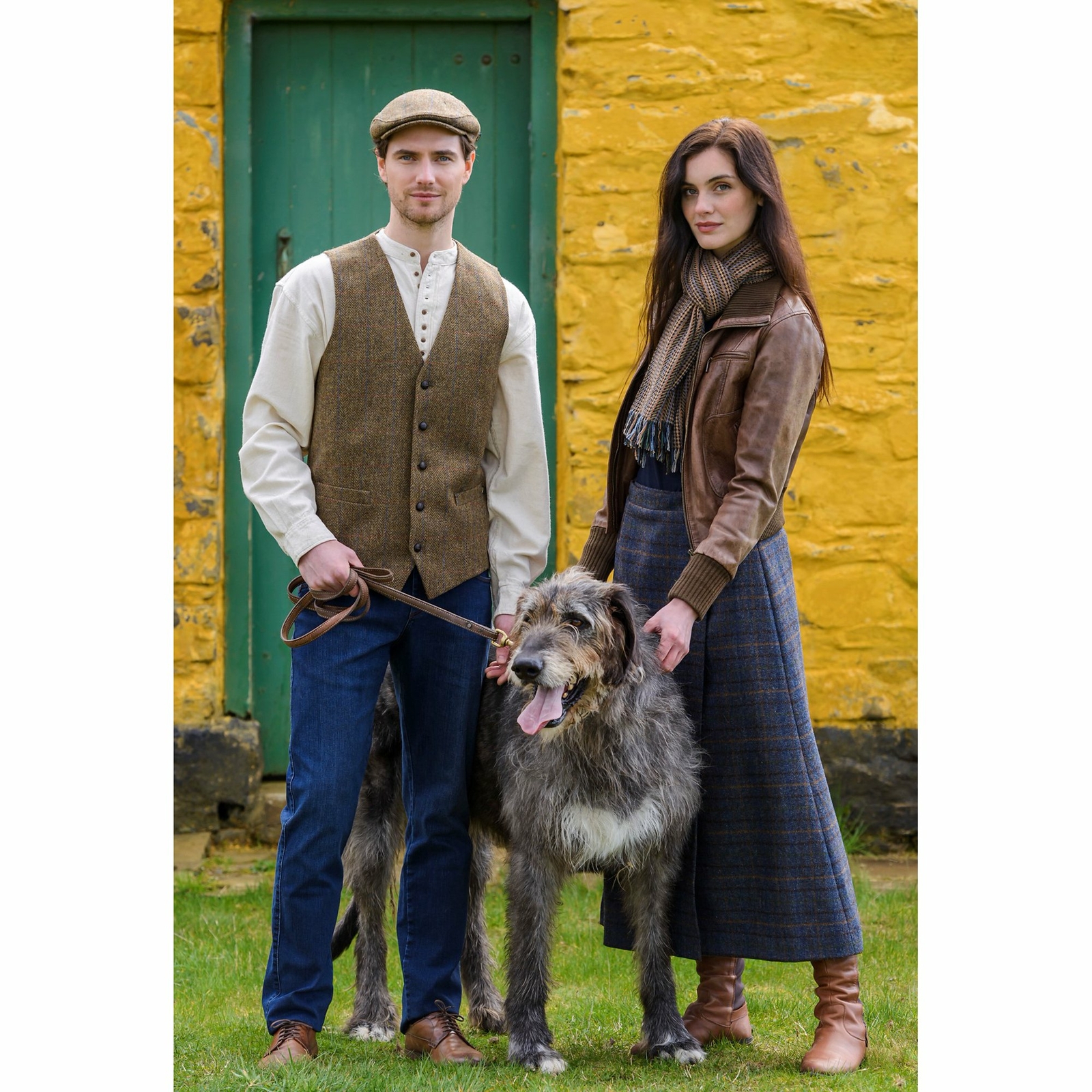 Mucros Weavers Irish Tweed Trinity Flat Cap 100% Wool Touring Newsboy Hat