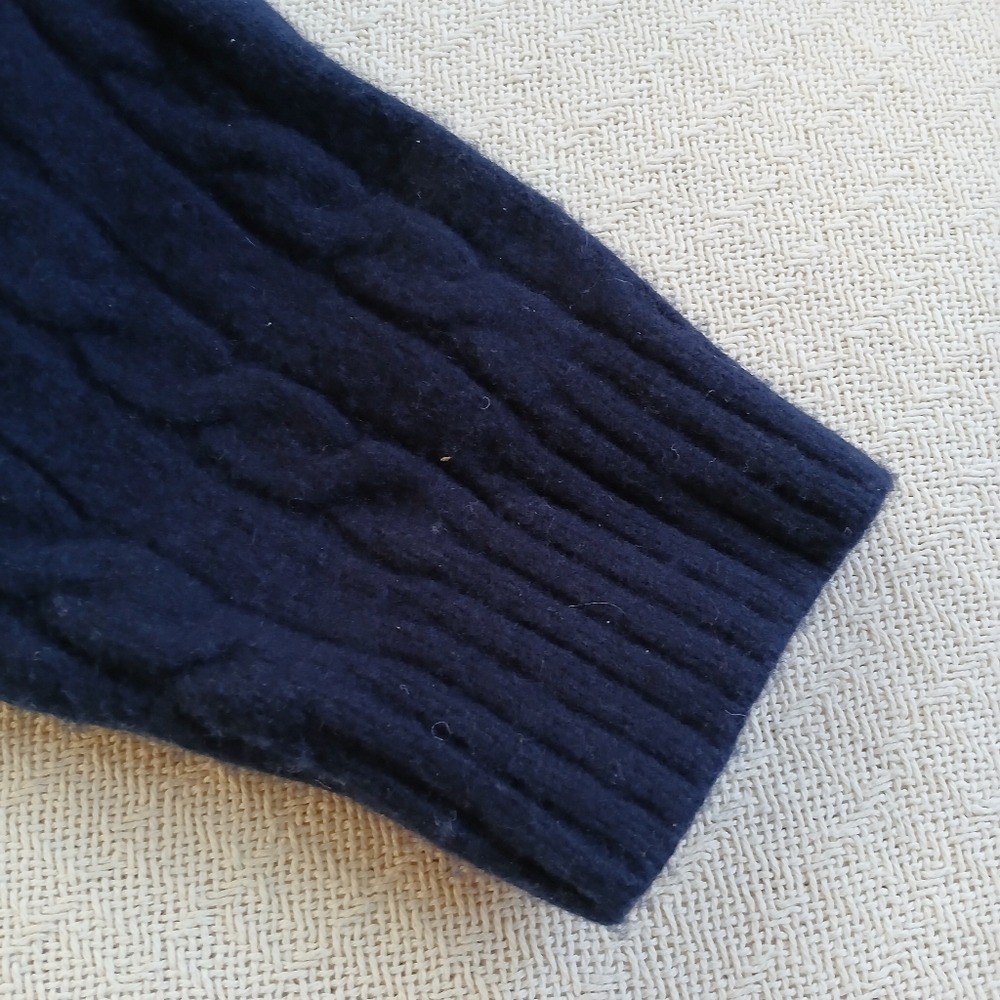 sunday best wool octavia aritzia chunky hooded zip sweater blue xl minimalist