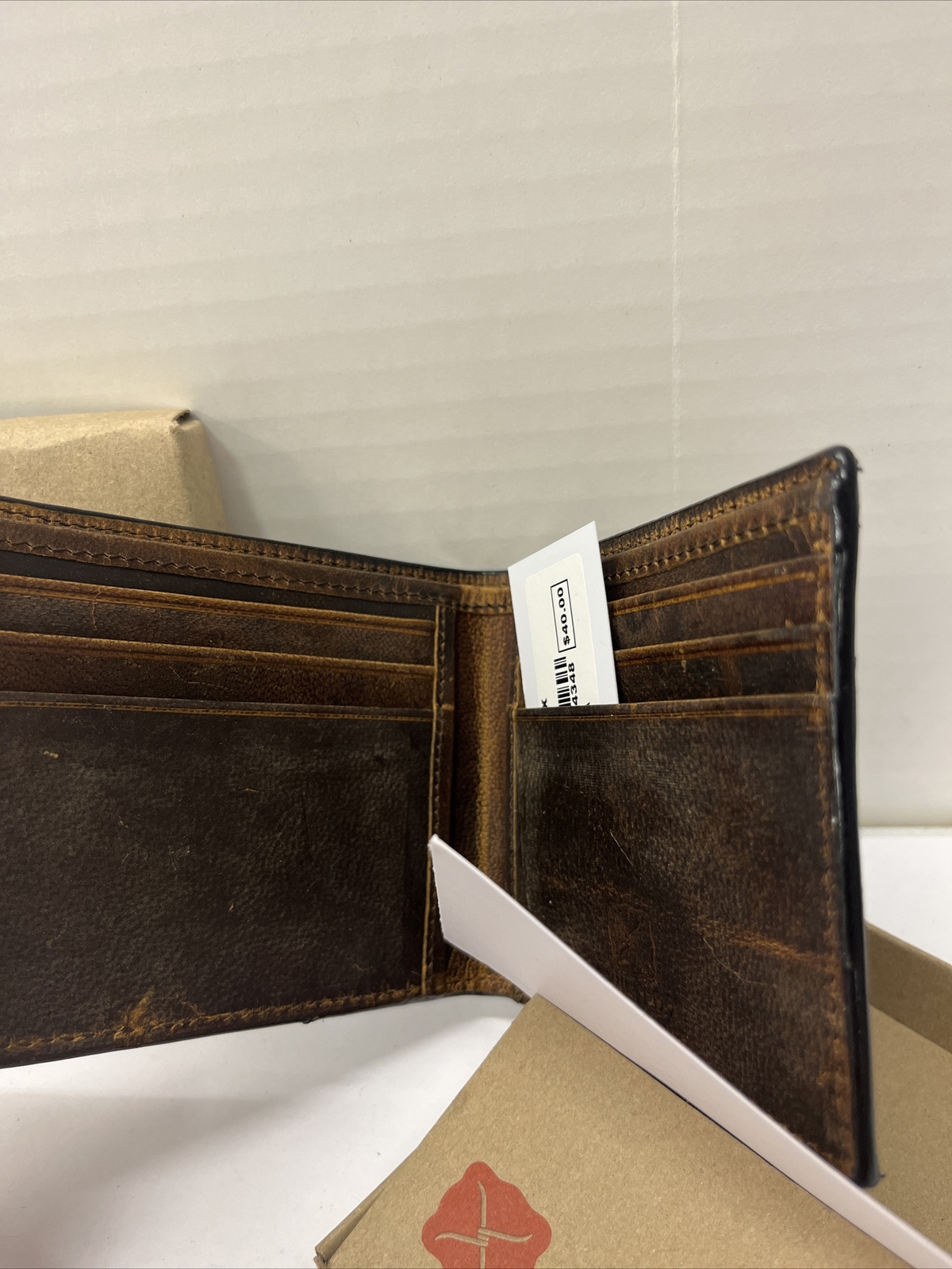 Twisted X Mens Distressed Leather Bifold Wallet