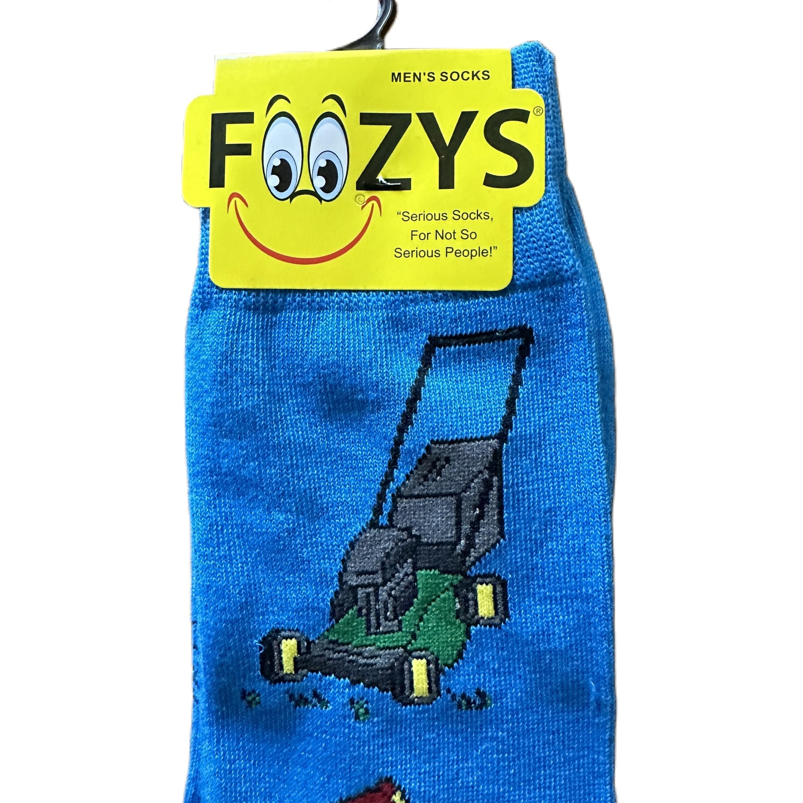 NWT Foozys Blue Lawn Mower Outdoor Socks Men Size One Size