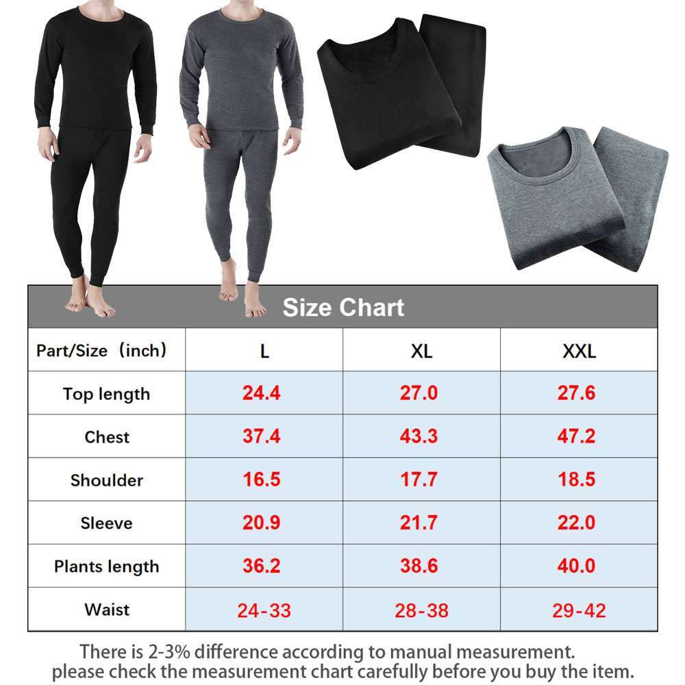 Mens Thermal Underwear Set Top Bottom Long Johnop Bottom Warm Set Winter NEW
