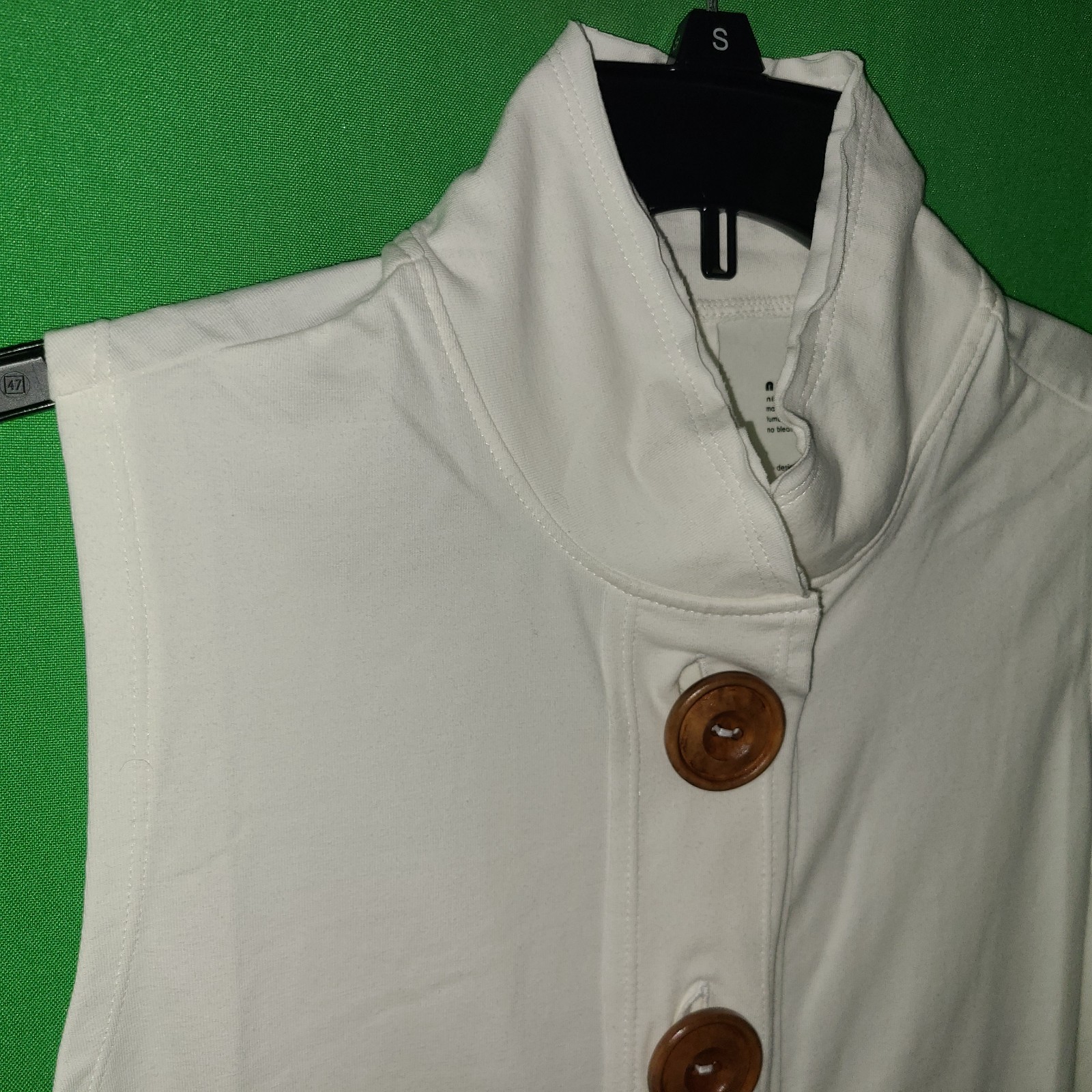 1925) NWOT NEON BUDDHA x-small white tee cotton top vest sleeveless new