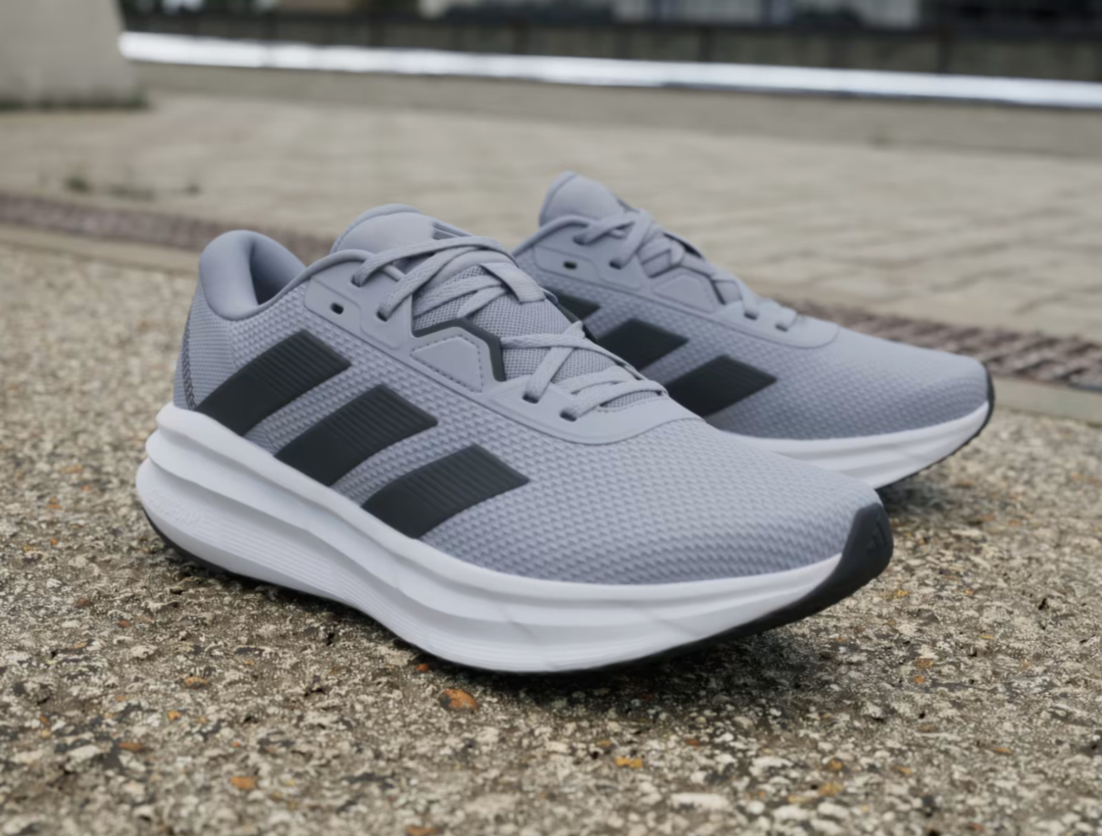 Adidas Galaxy 7 M Halo Silver Carbon Core Black Men Road Running Shoes ID8754